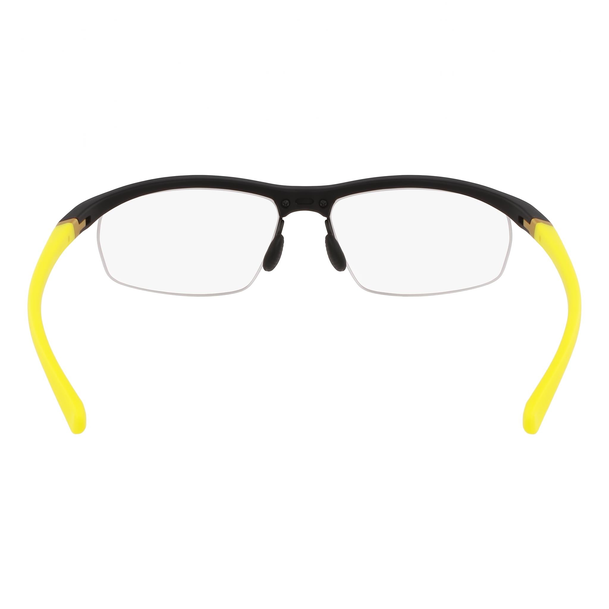 Nike Men's 7070/3 Plastic Frame Eyeglasses, Matte Black Sonic Yellow with non- Clear Polycarbonate Lenses, 57-15-135, Photo 2