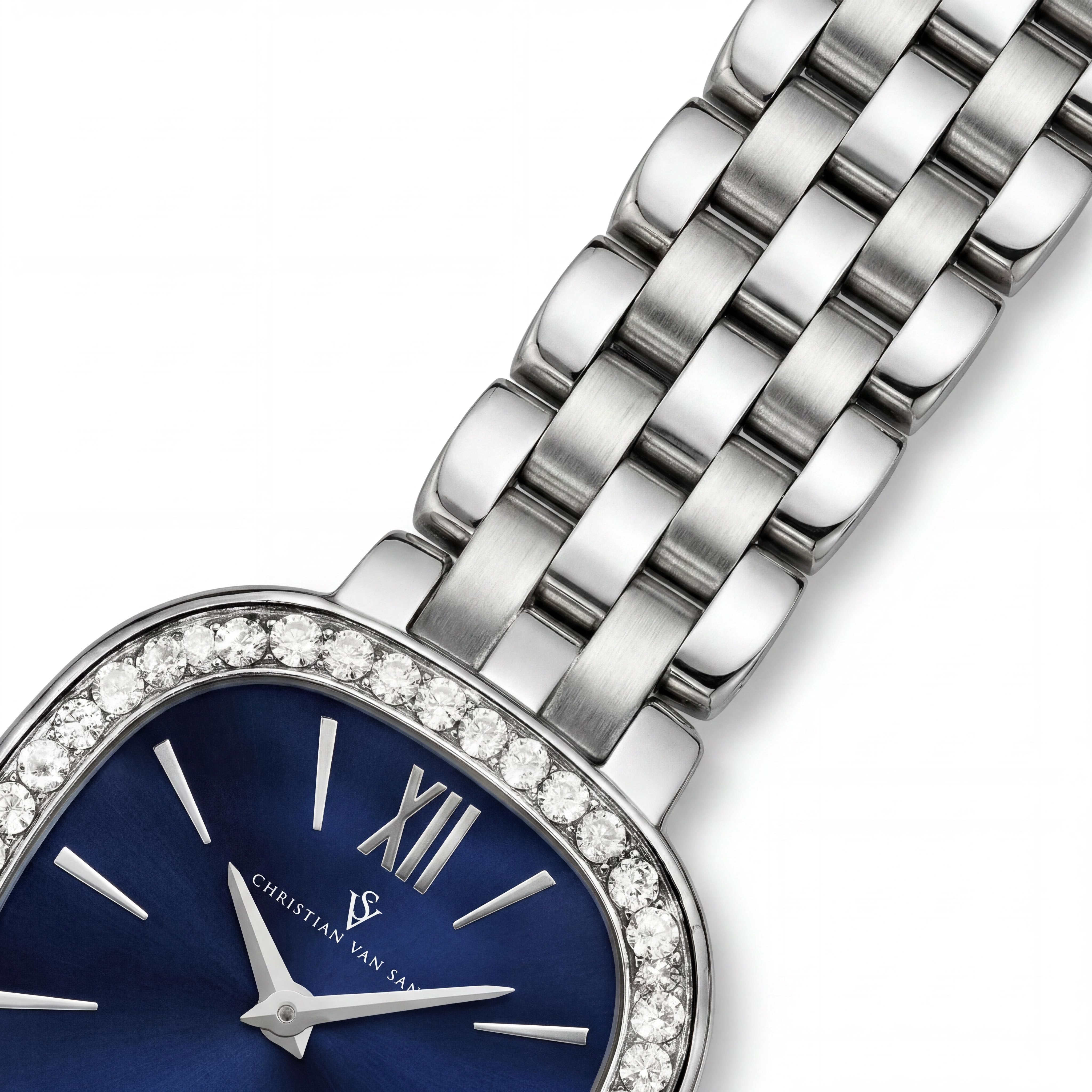 Christian Van Sant CV1264 Women's Silver Stainless Steel Blue Dial Quartz Watch, Photo 3