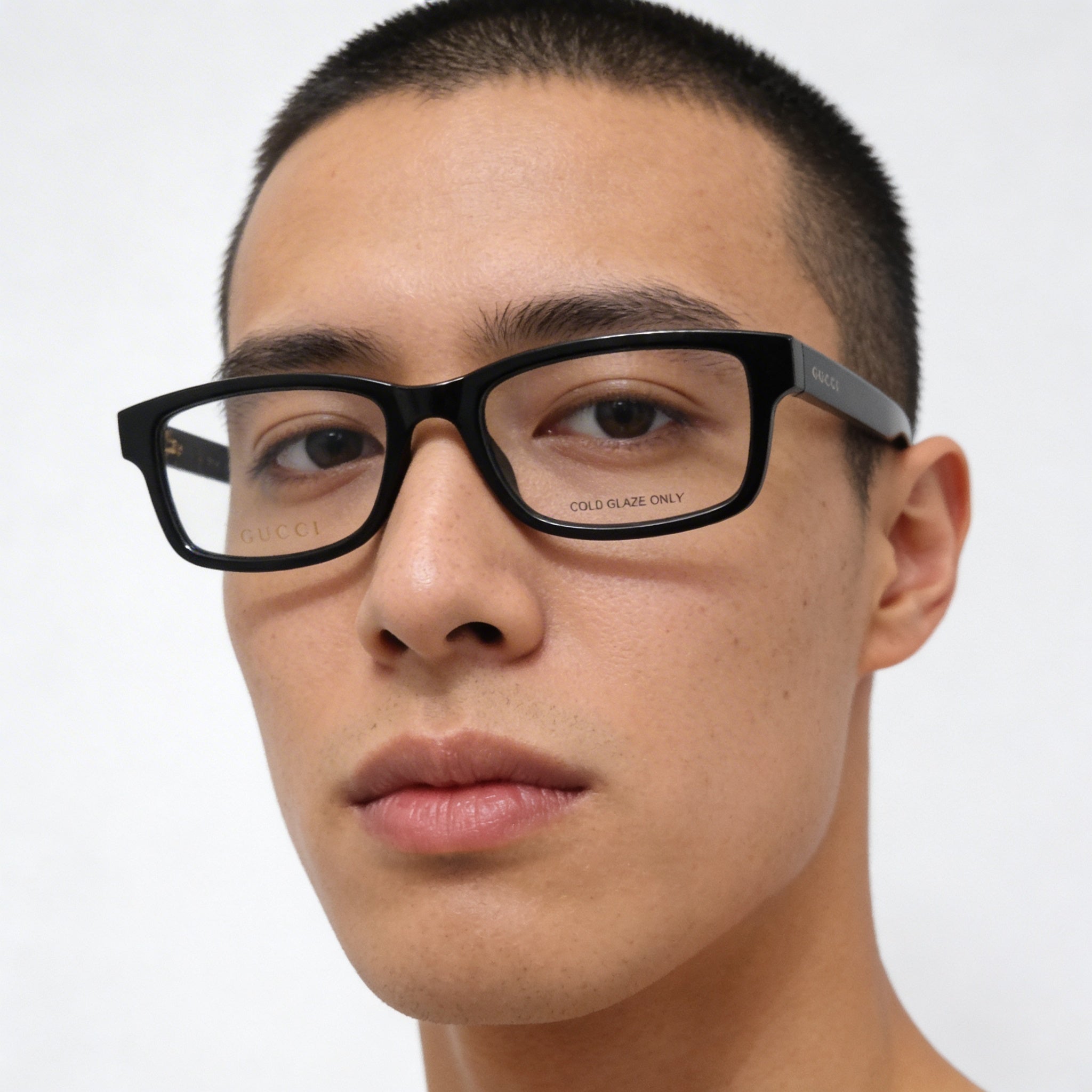 Gucci Minimalist Unisex Plastic Frame Black Transparent Rectangular Optical Eyeglasses 54-19-145mm, Photo 5