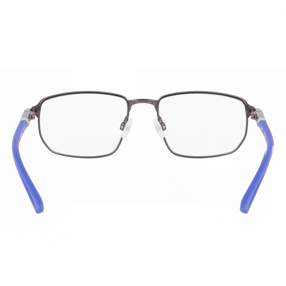 Gafas polarizadas de metal Nike 6067 para hombre, lentes transparentes, armazón azul astronómico negro mate de 55 mm