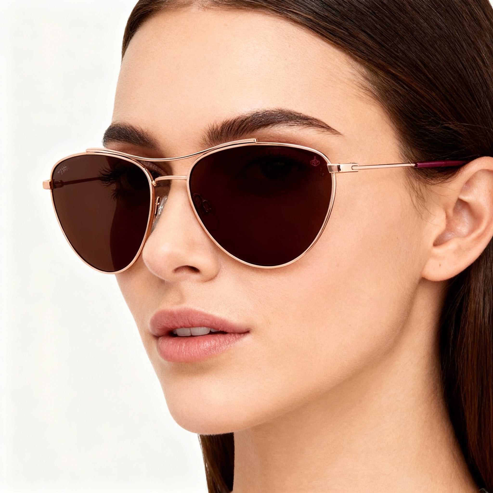 rag & bone Modern Women's Red Gold Alloy Steel Full Rim Pilot Non-Polarized Sunglasses 58mm UV 400, Photo 5