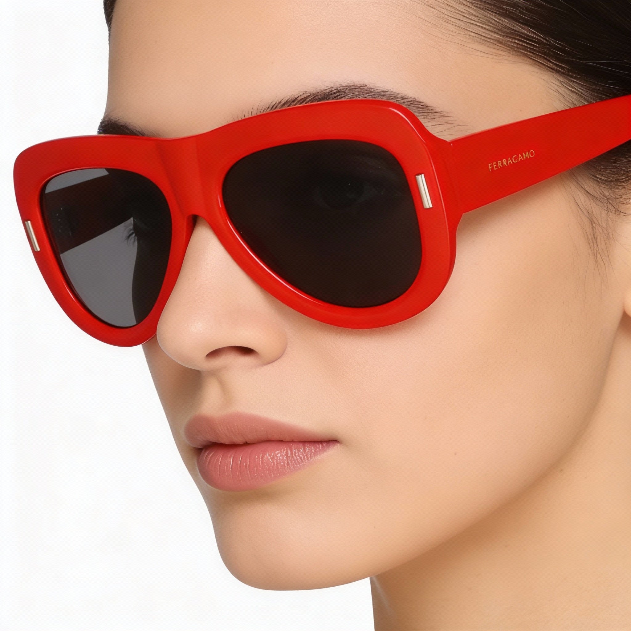 Ferragamo Sf2029se Women's Red Lightweight Designer Optical Frames for Everyday Wear, Photo 3