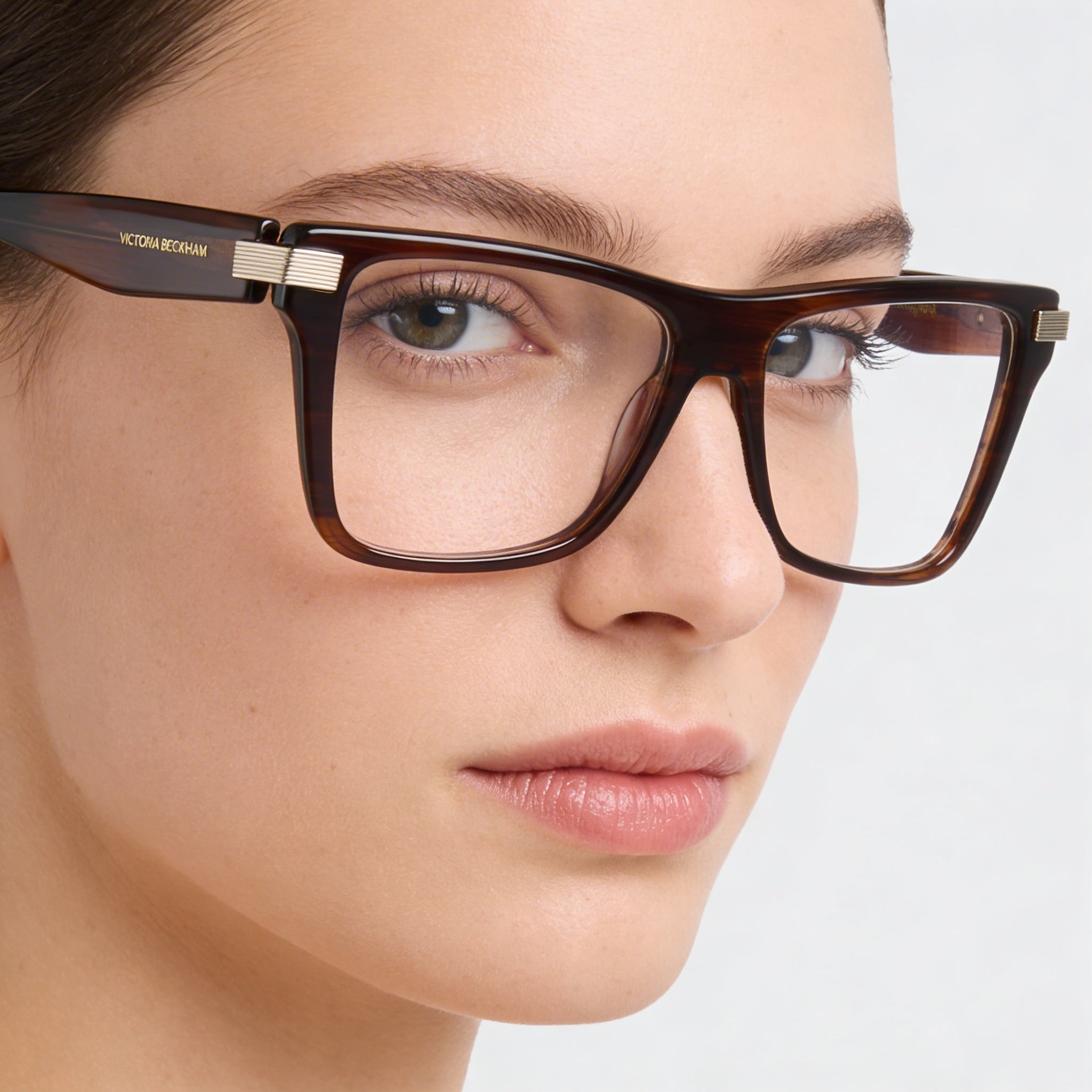 Monturas de gafas Victoria Beckham Vb2677 para mujer, color marrón, con lentes graduadas. Ancho de lente: 53 mm, puente: 15 mm, patilla: 140 mm., Photo 3
