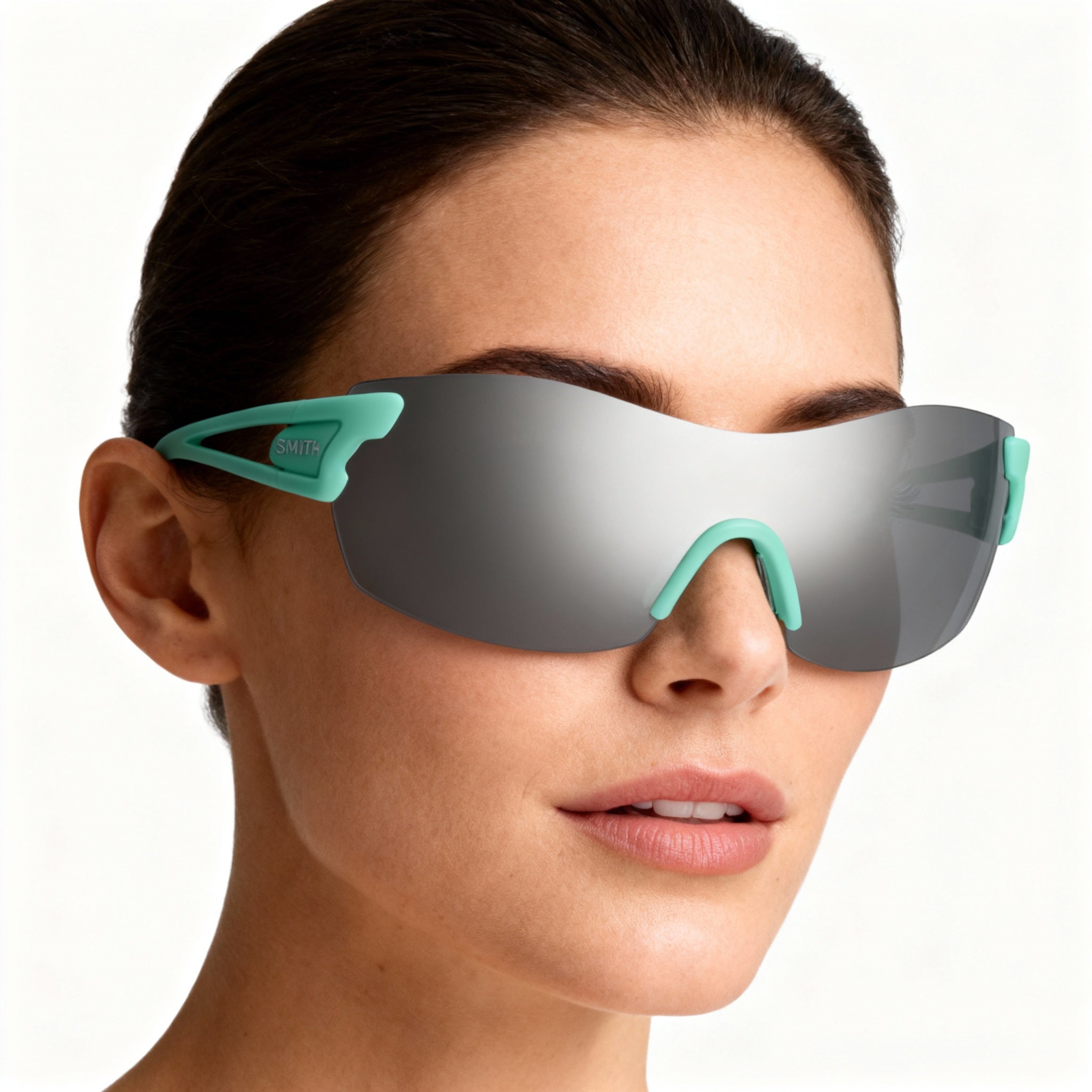 SMITH PivlockŞ Asana Women's Anti-Reflective Plastic Non-Polarized Sunglasses Green Silver Grey Speckled Bridge 1mm Temple 125mm, Photo 4