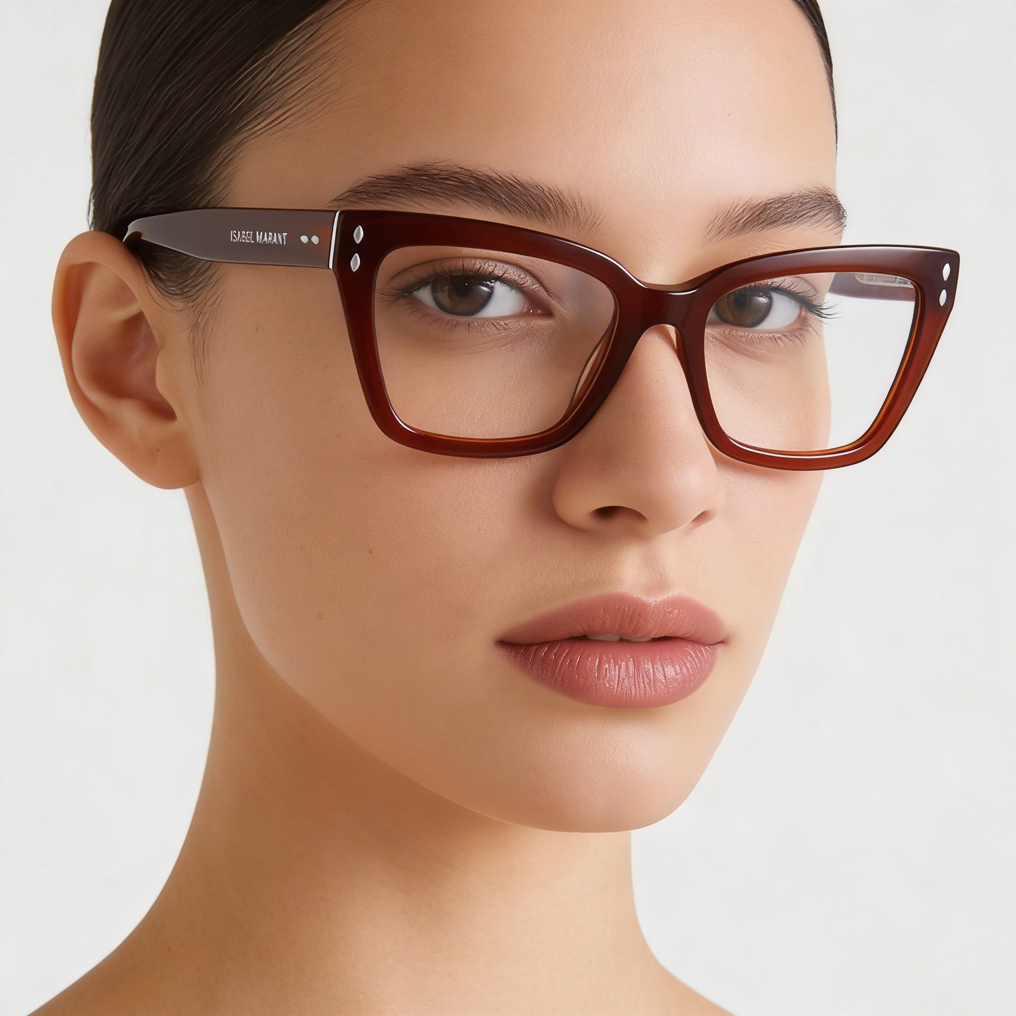 Gafas de sol modernas Isabel Marant para mujer, montura de acetato burdeos, lentes de policarbonato no polarizadas, 52 mm, Photo 4