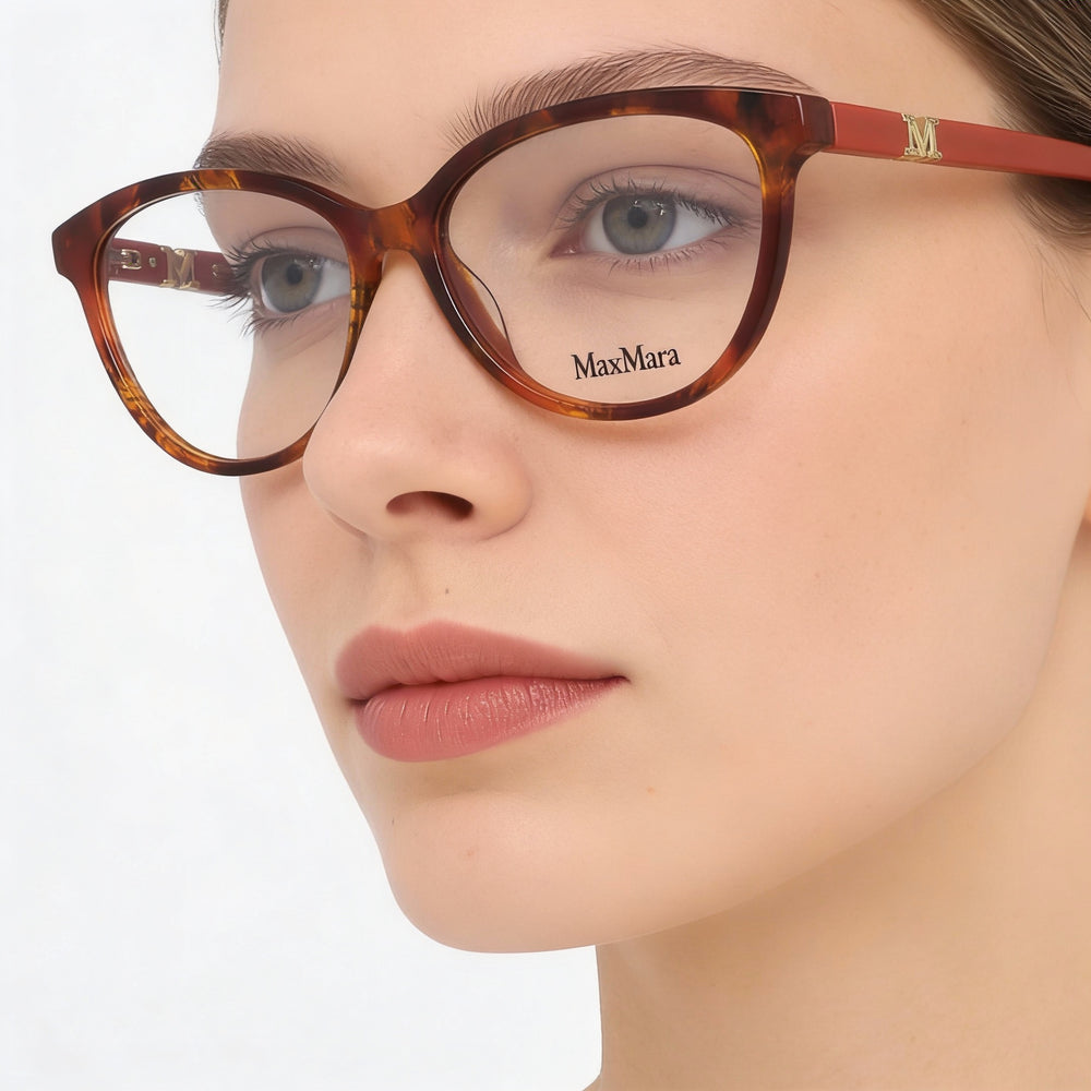 MaxMara Women's Casual Acetate Red Havana Sunglasses 54-14-140