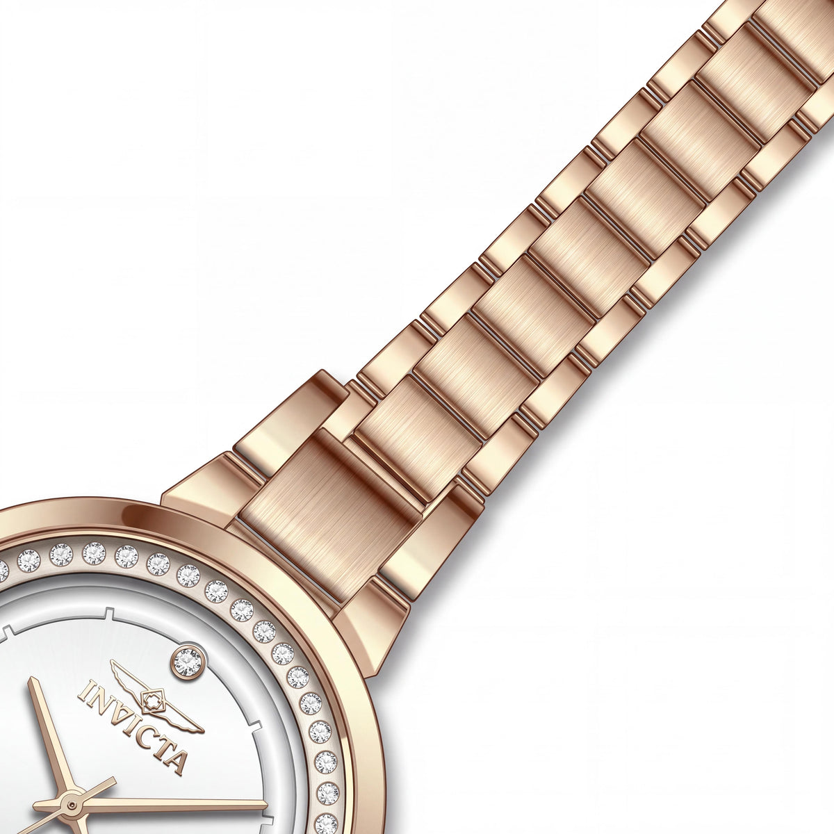 Reloj Invicta Angel 50166 de cuarzo para mujer, esfera plateada, caja de acero inoxidable tono dorado de 33 mm, resistente al agua hasta 50 m, Photo 2