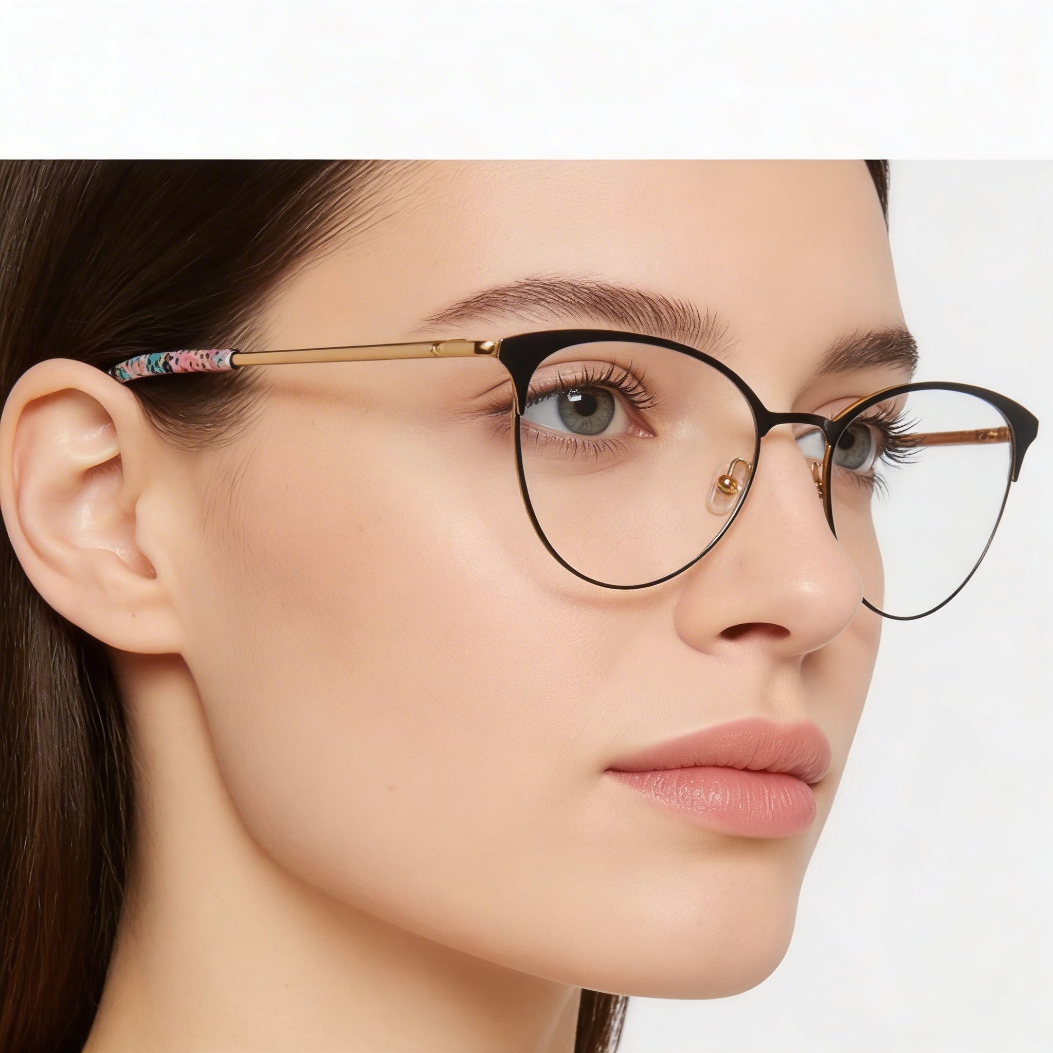 kate spade new york Izabel/G Gafas para mujer con montura de metal, negro mate, rosa, 53 mm, Photo 4