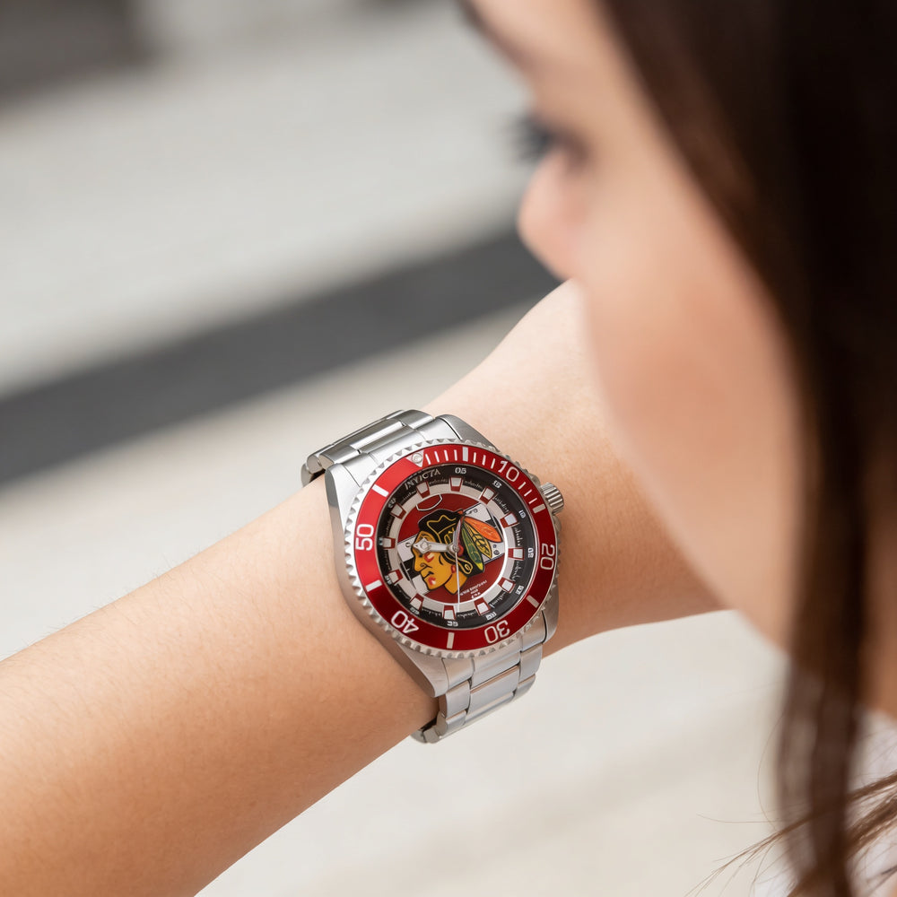 Invicta Women's IN-42203-AMZUK Quartz Red Dial Silver-tone Stainless Steel Water Resistant 38mm Watch
