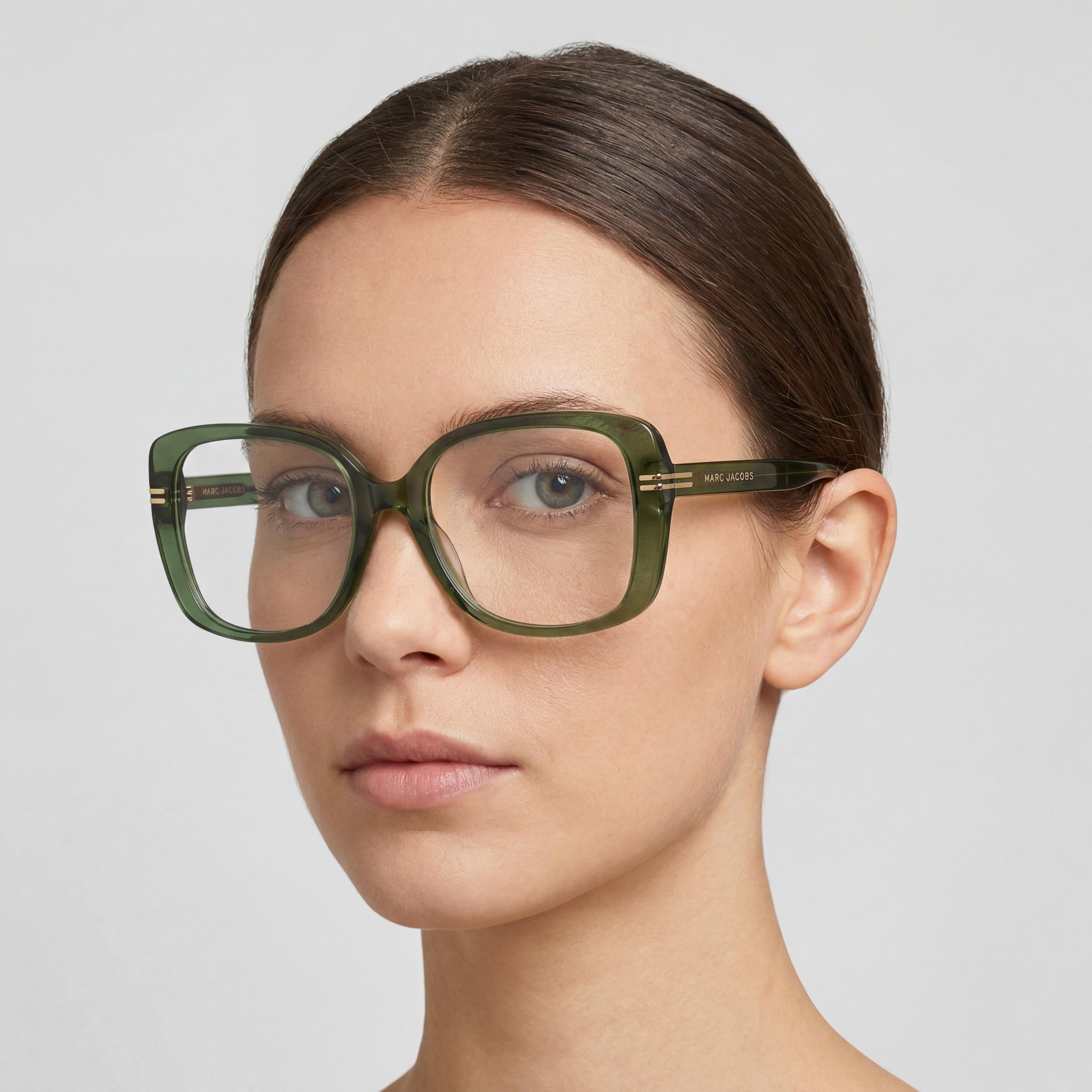 Marc Jacobs Classic Women's Eyewear featuring Green Plastic Frame and Non-Polarized Multicolor Lenses 55mm, Photo 4