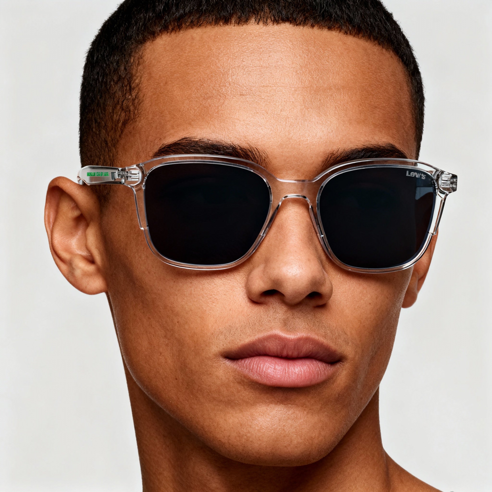 Levi's Timeless Unisex Lightweight Eco Polyamide RX-Able Eyeglasses Frame Crystal Blue 53-18-145, Photo 3