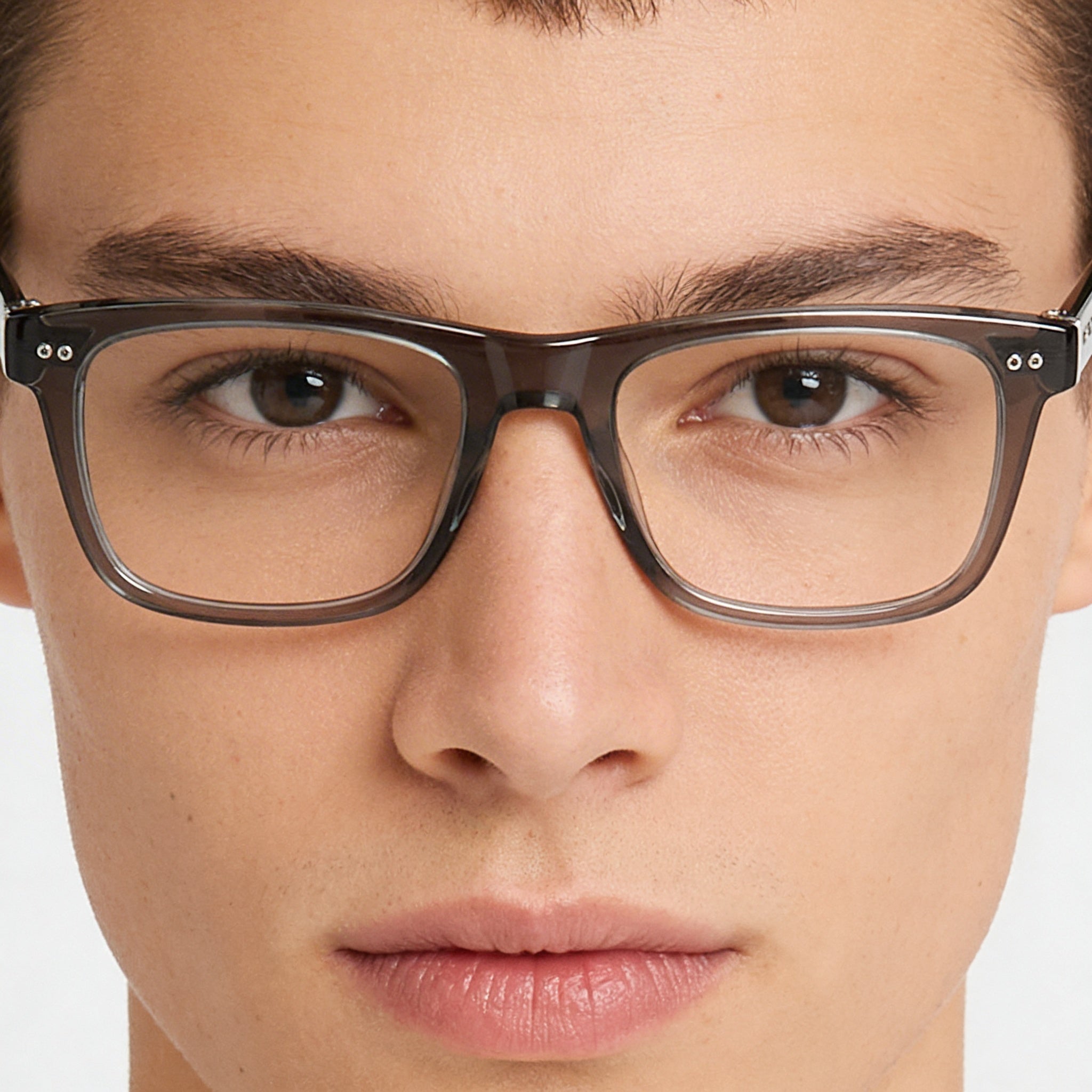Tommy Hilfiger Modern Unisex Acetate Transparent Grey Frame Non-polarised Grey Lens Eyeglasses 52mm, Photo 3