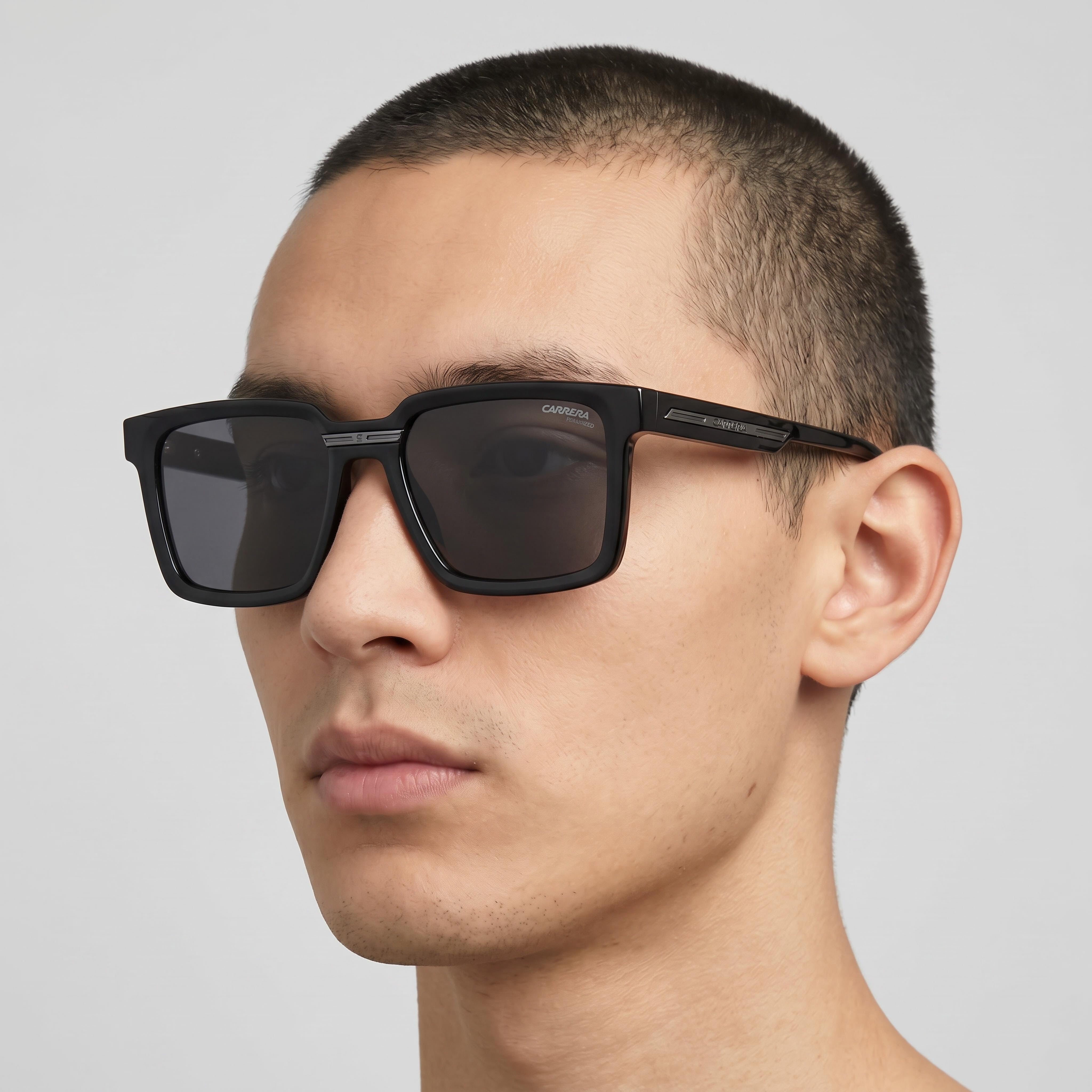 Gafas de sol unisex Carrera Victory C 02/S, montura de acetato gris negro, lentes grises 54-19-145, Photo 5