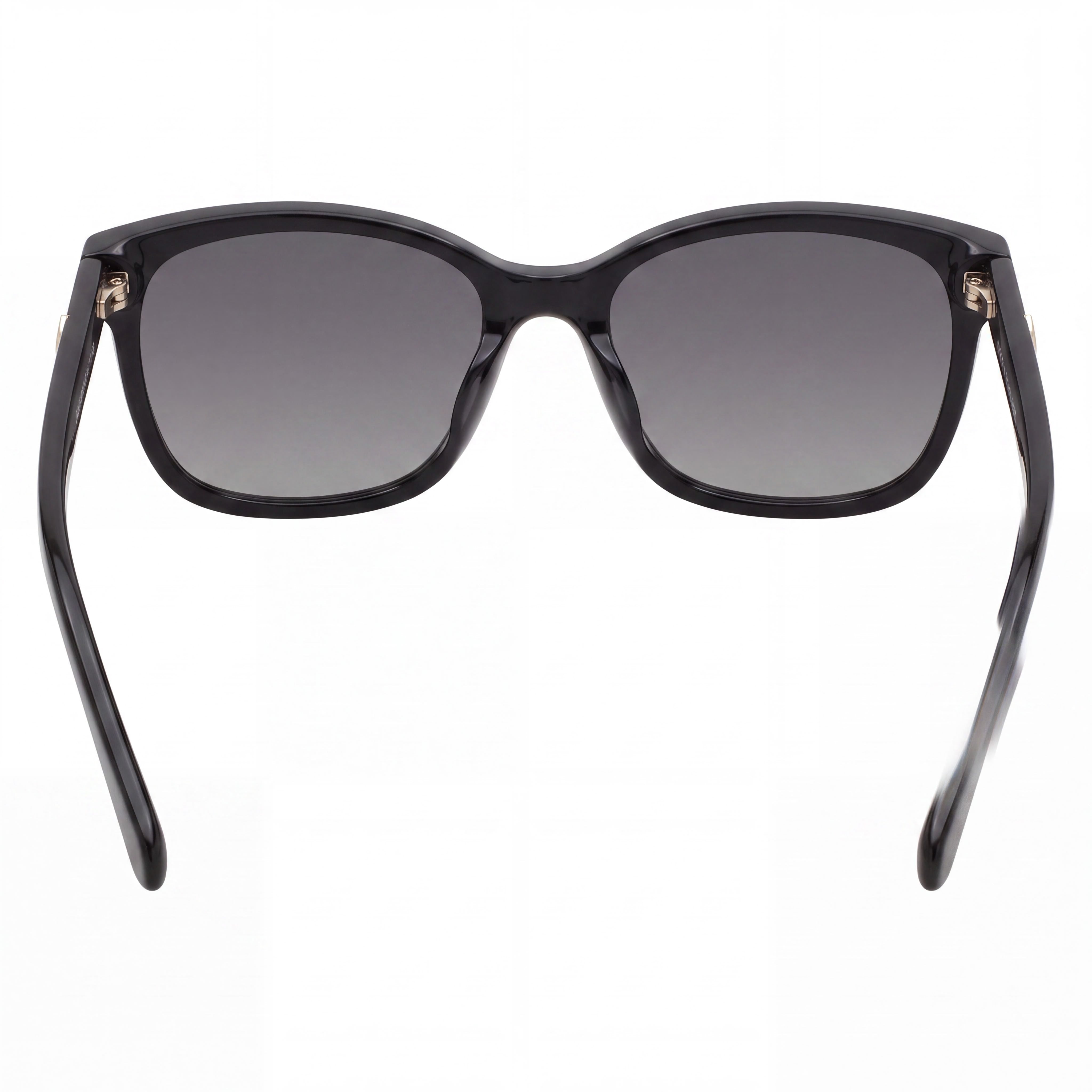 Gafas de sol rectangulares para mujer Kate Spade New York Tabitha/S, negras y doradas, de acetato con lentes polarizadas grises, 100 % UV, de 53 mm, Photo 3