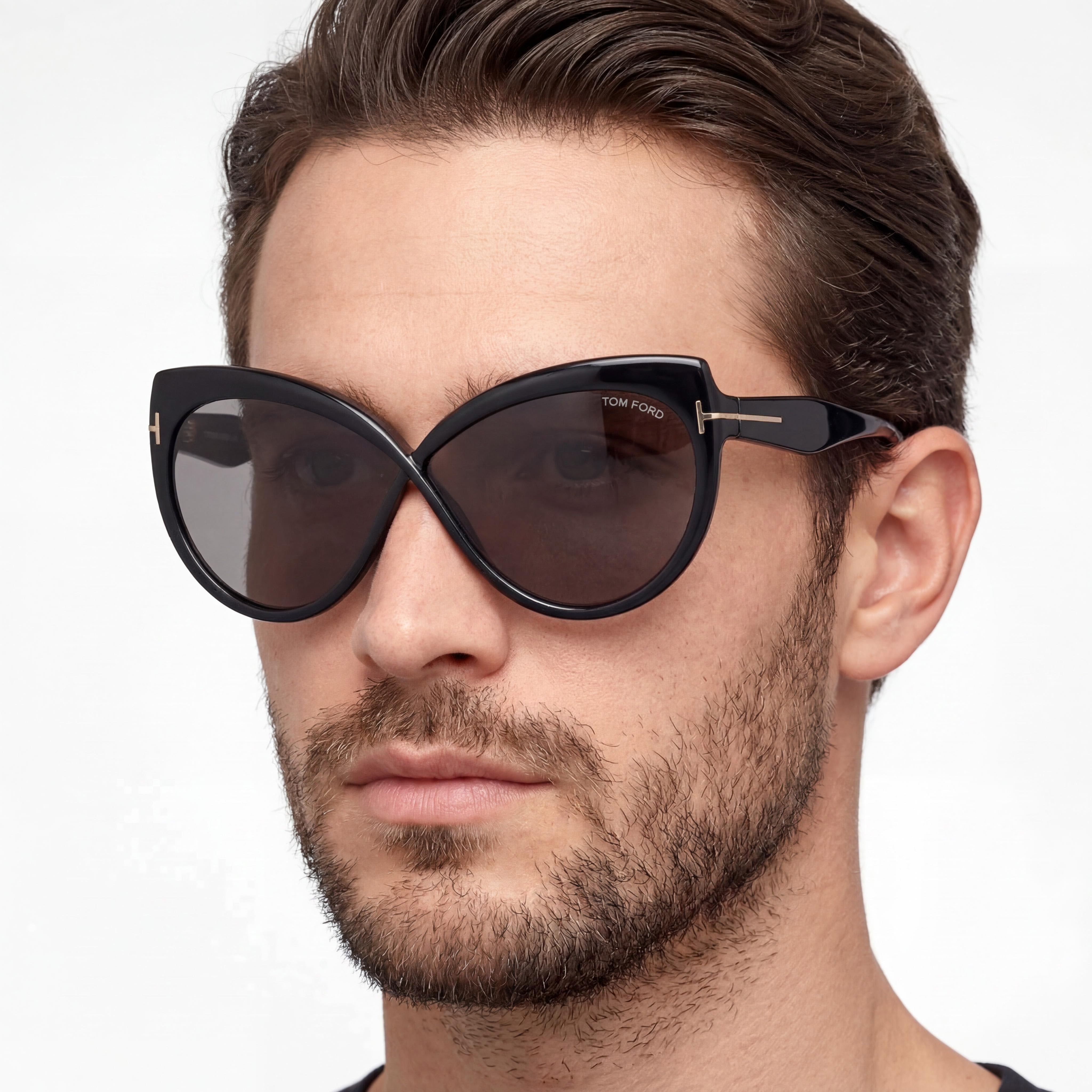 Tom Ford FT1196 Men's Eyewear with Classic Style, Shiny Black Frame and Black Lenses, Size 65-5-140, Photo 3