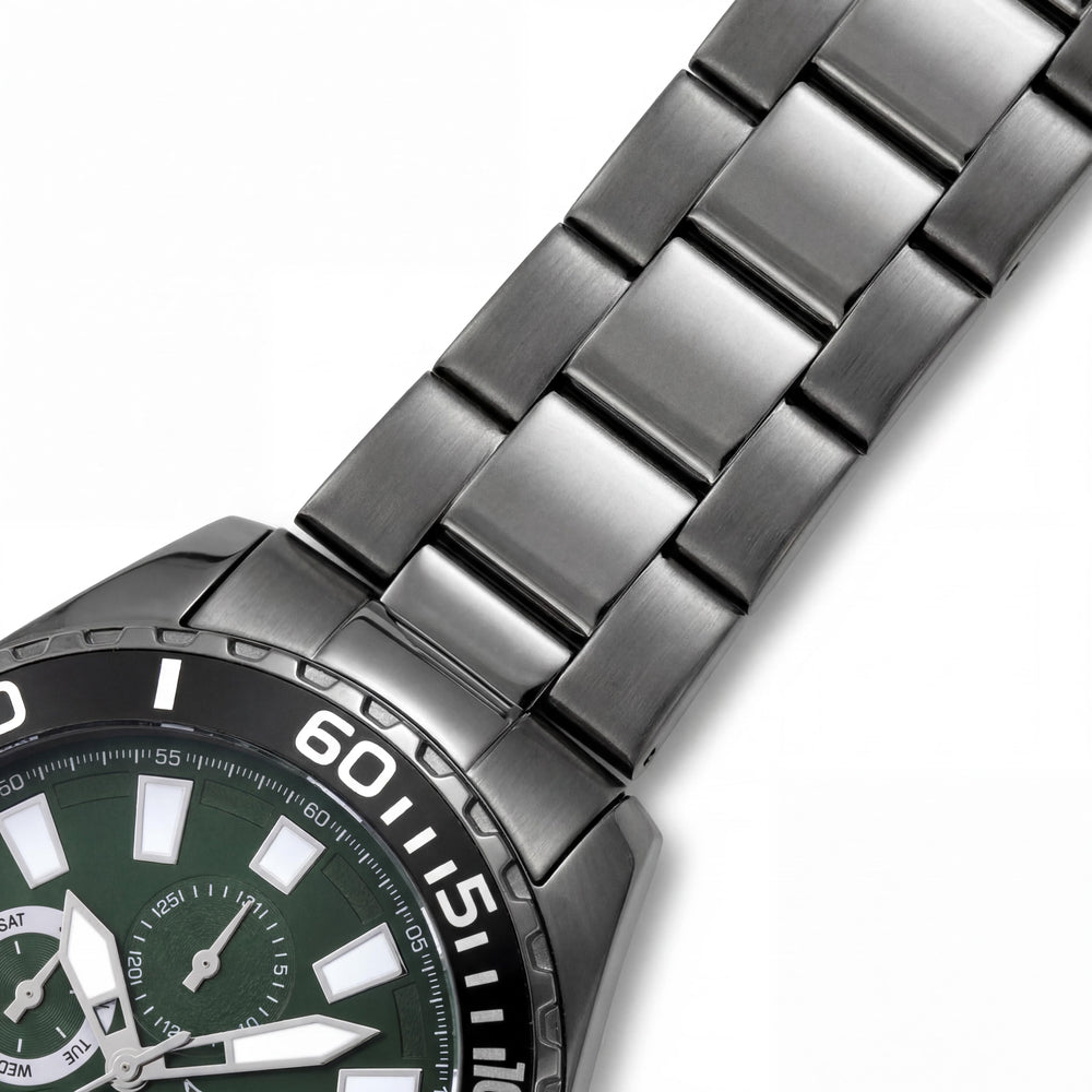 Invicta Pro Diver IN-29930-AMZUK Reloj de hombre de acero inoxidable con cronógrafo de cuarzo, resistente al agua, esfera verde, 46 mm