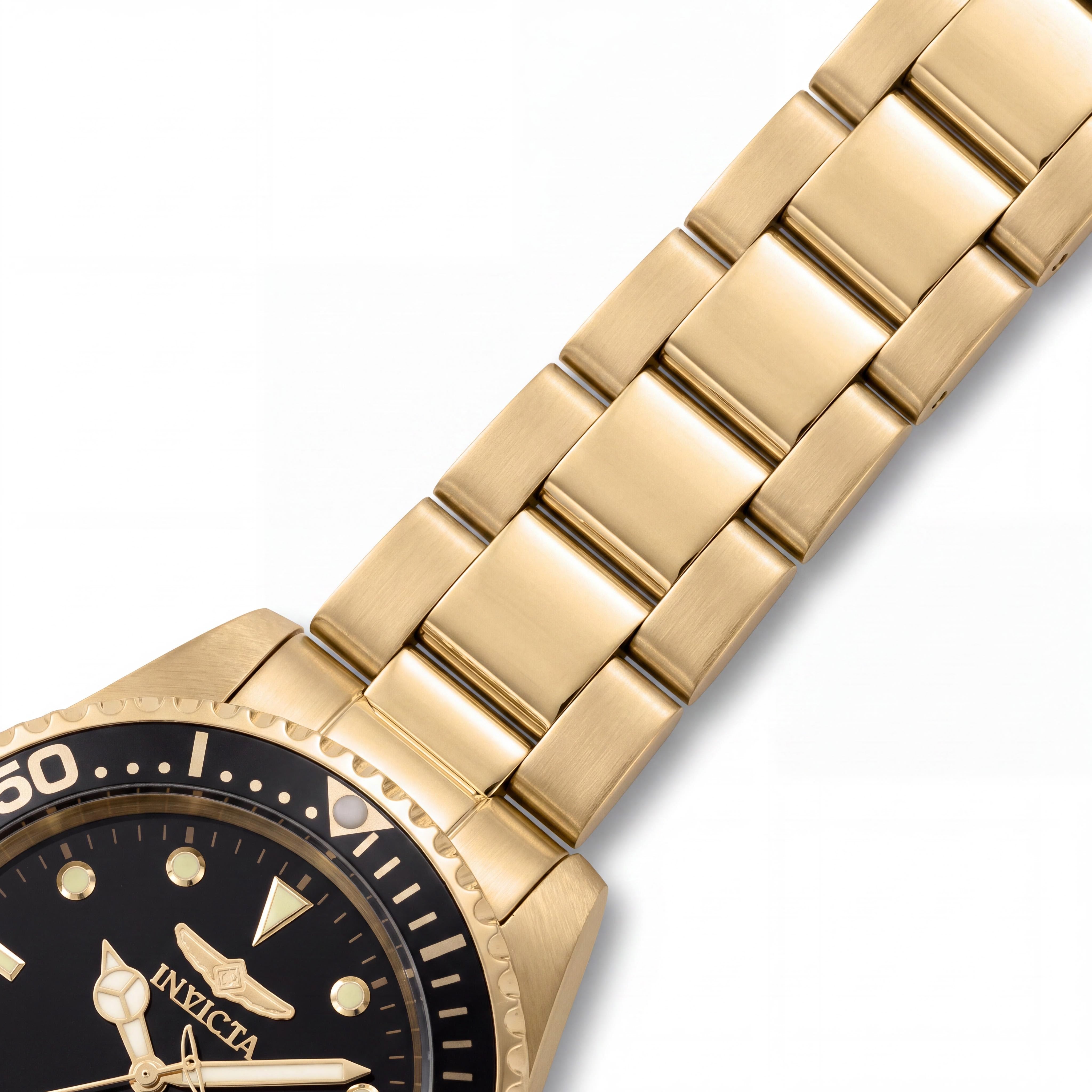 Invicta Pro Diver 8936OB Unisex Gold Stainless Steel Black Dial Quartz Bracelet Watch 38mm 20 Bar Water Resistant, Photo 3