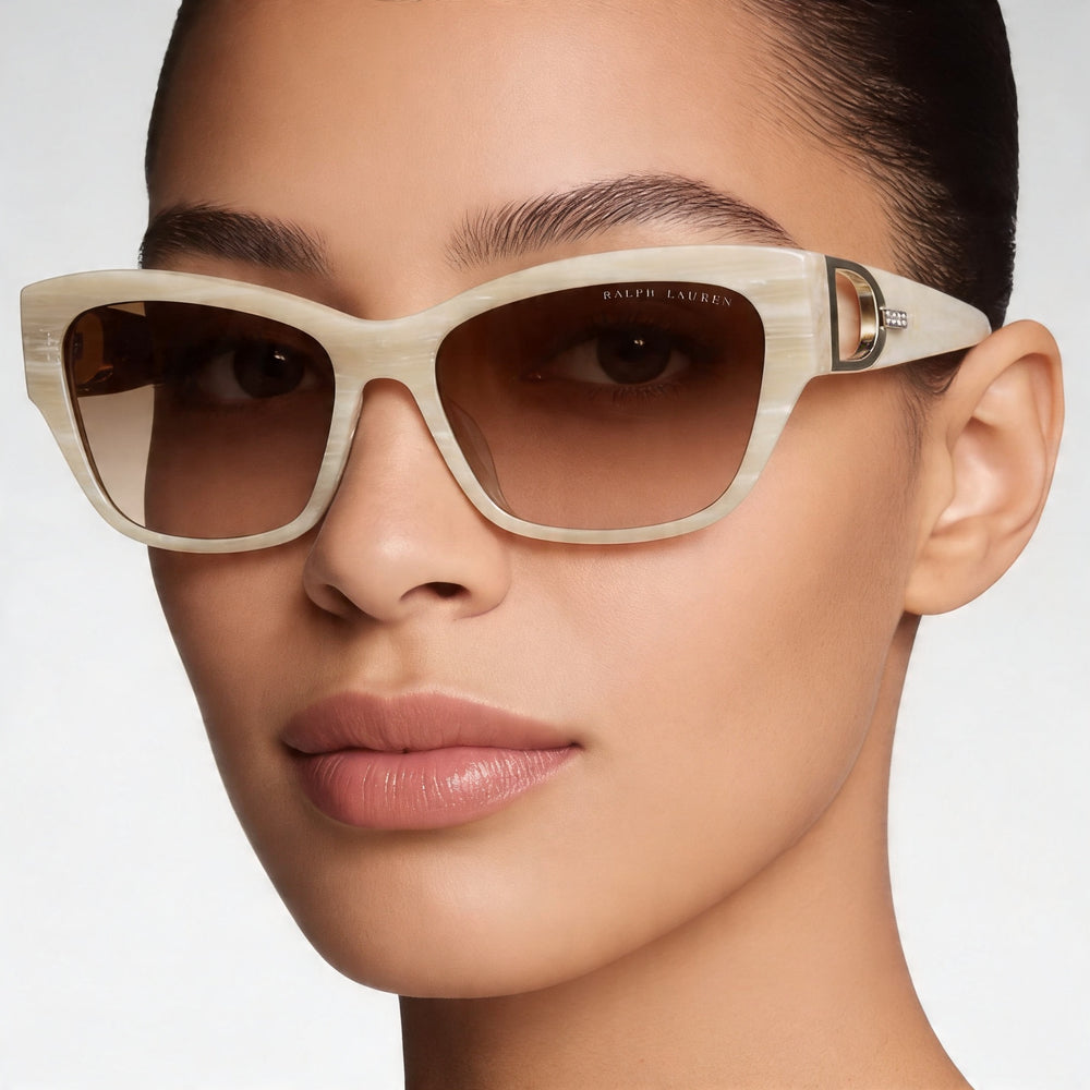 Ralph Lauren Classic Women's Multi-Coloured Frame Brown Shaded Lens UV Protection Non-Polarized Sunglasses