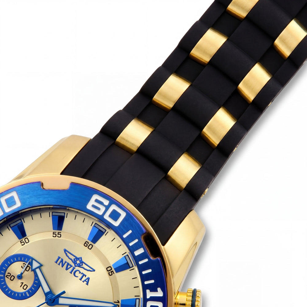 Invicta Pro Diver - Reloj de Cuarzo Cronógrafo con Fecha Unisex SCUBA, Dorado, 50 mm