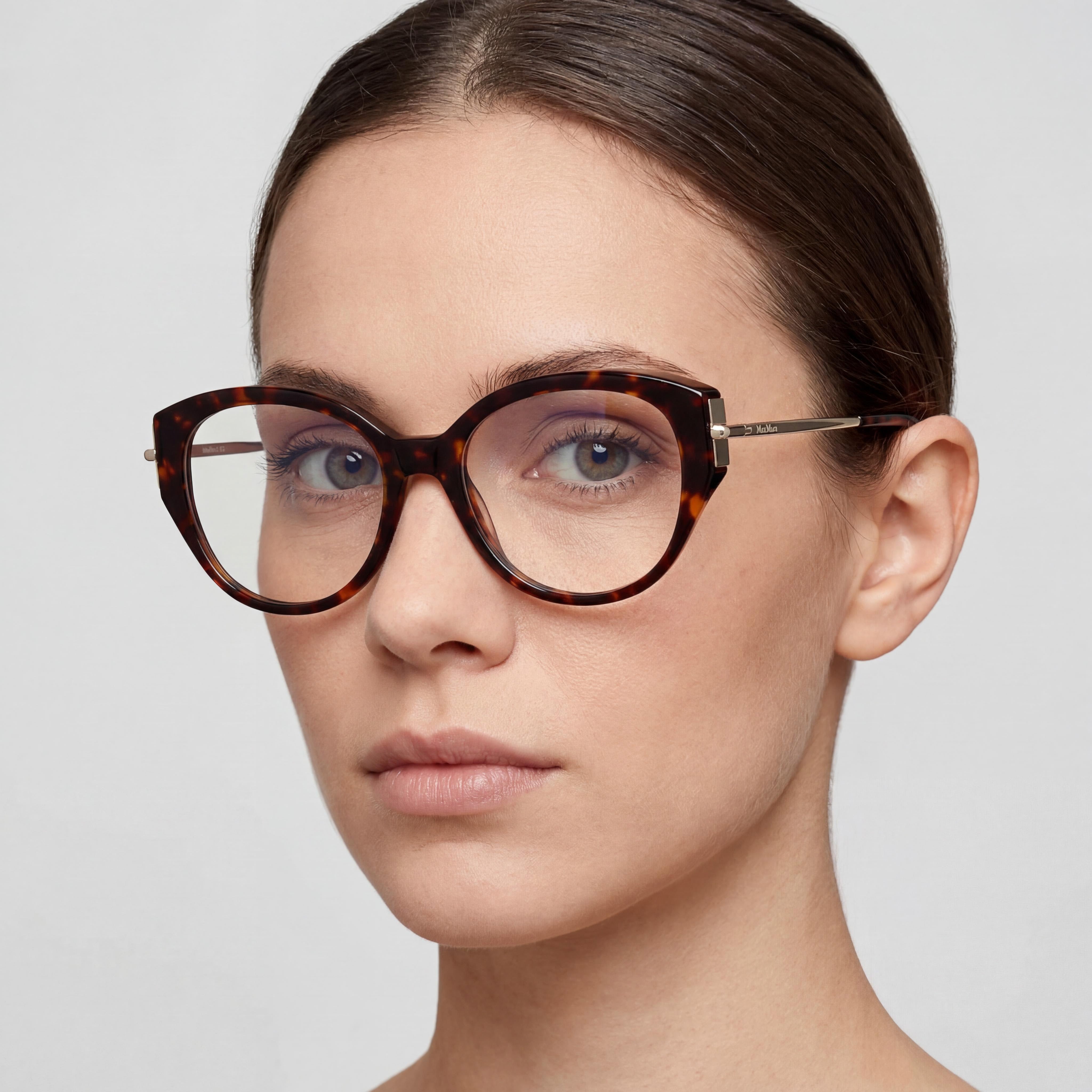 MaxMara Mm5116 Women's Sunglasses, Plastic Frame in Dark Havana Shiny Pale Gold, 52mm, Photo 4