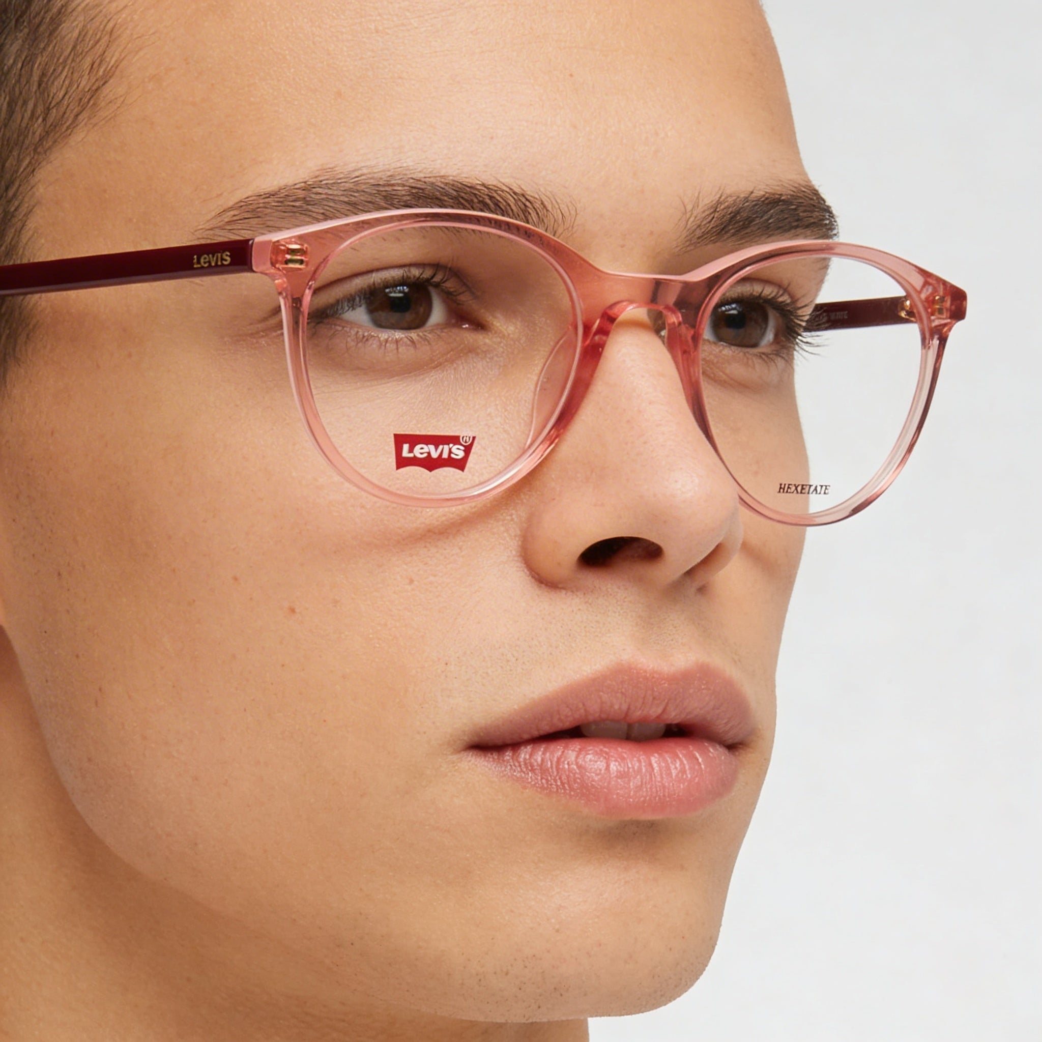 Gafas unisex Levi's Lv 1005 con montura de polimetilmetacrilato rosa, sin montura óptica, 50-22-145, Photo 4