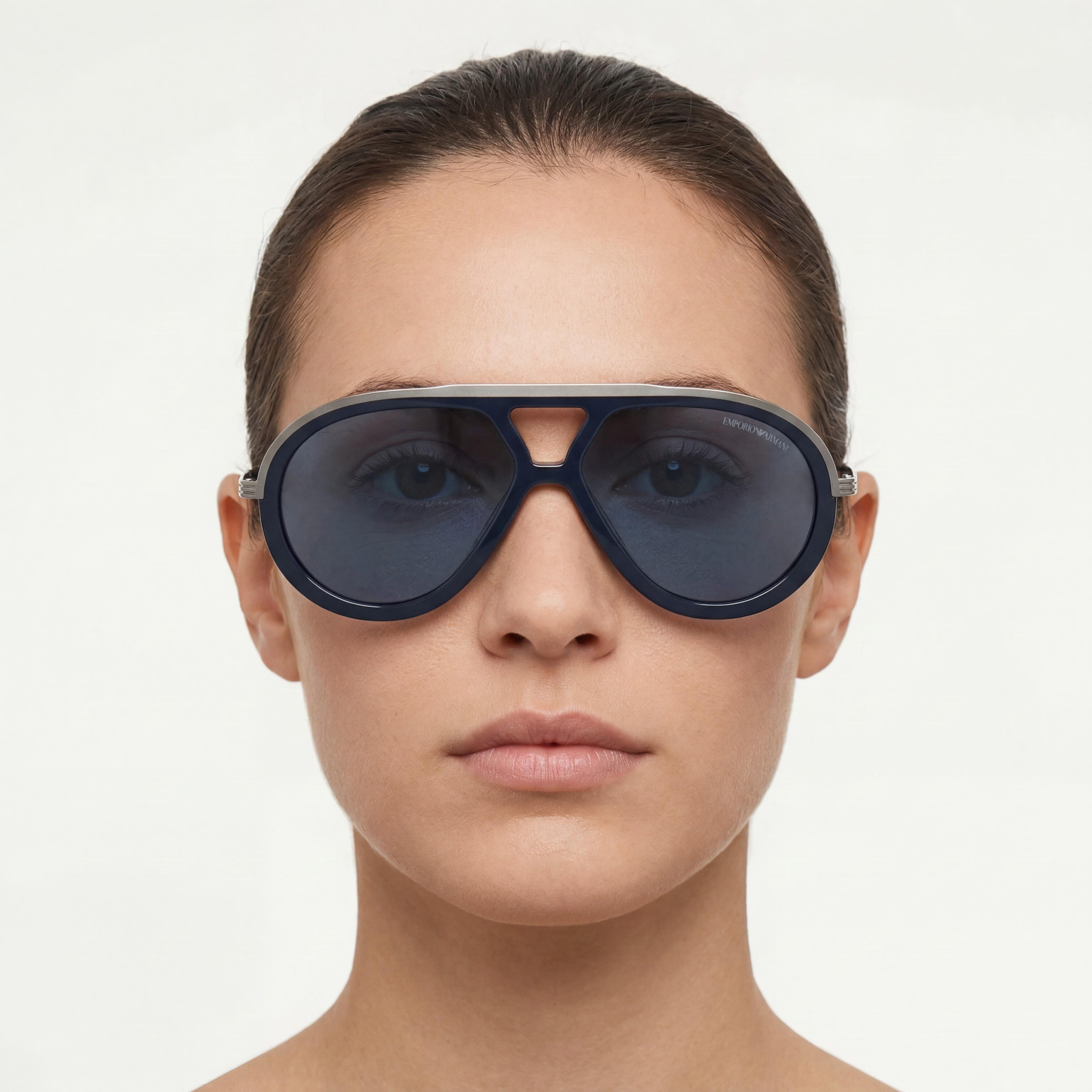 Emporio Armani Ea4242u Universal Fit Women's Shiny Blue Plastic UV Protection Sunglasses 56mm, Photo 5