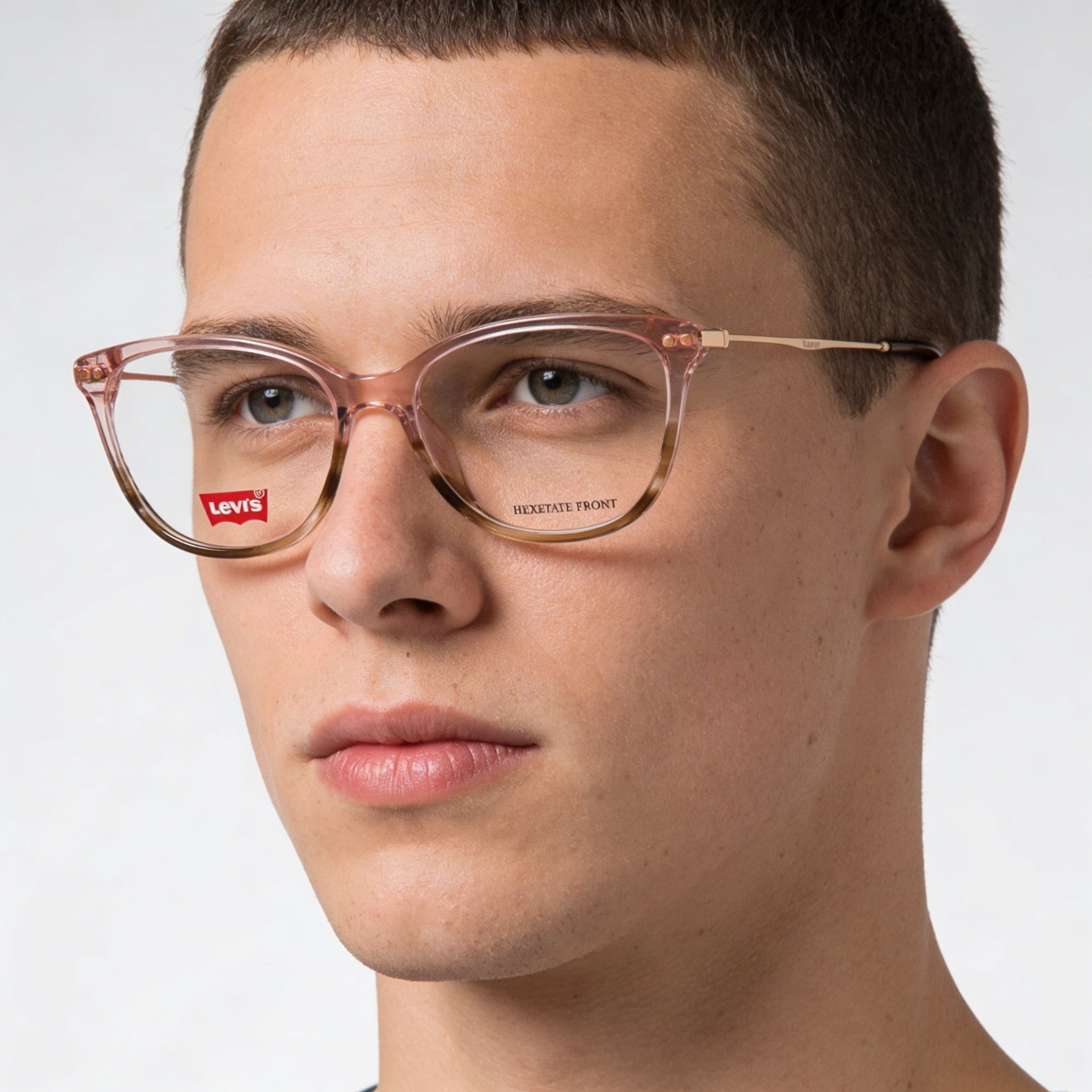 Montura de gafas Levi's LV 5021 para hombre, color rosa, con PMMA ecológico y lentes no de demostración, talla 51-16-140, Photo 4