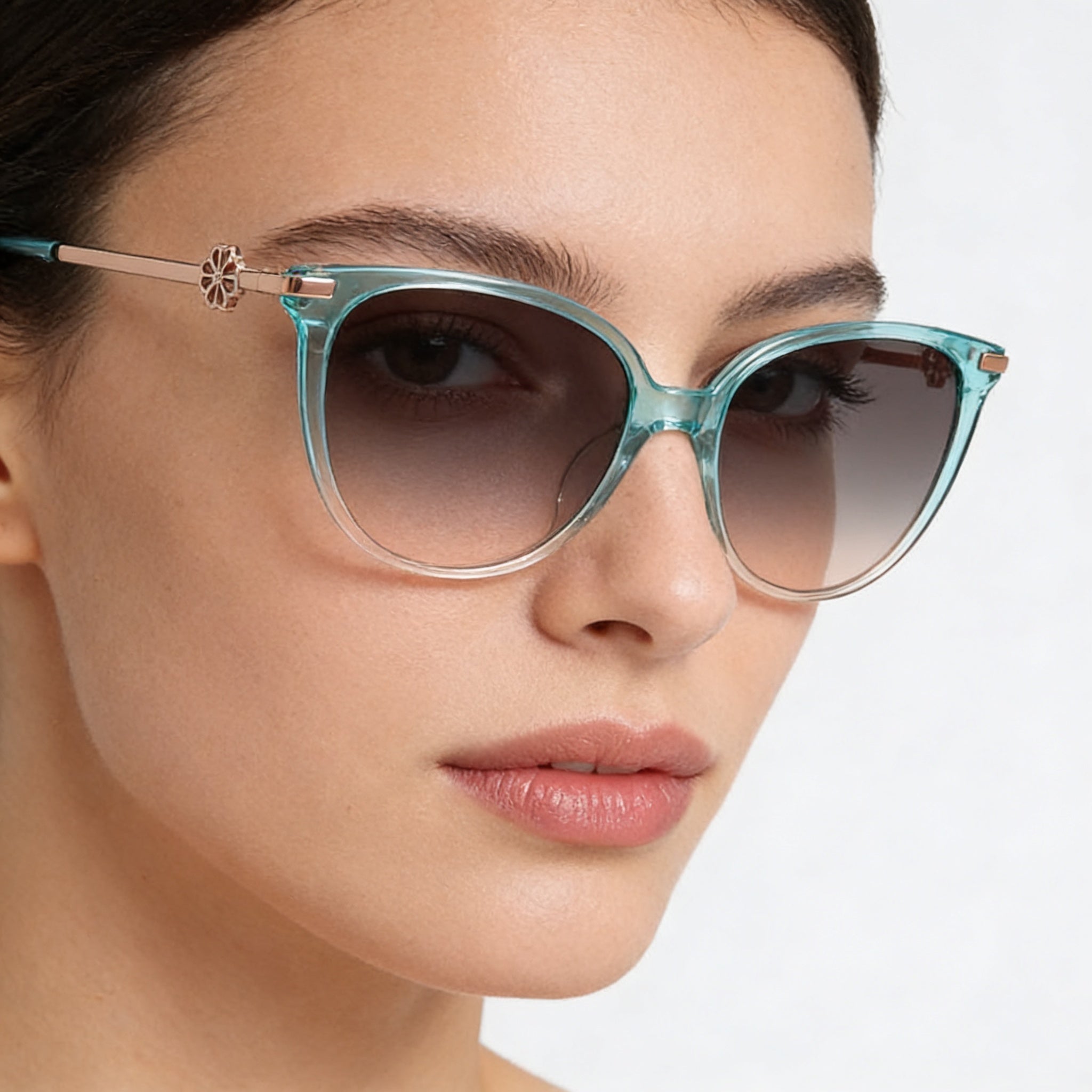 Kate Spade New York KRISTINA/G/S - Gafas de sol redondas ovaladas de acetato marrón degradado gris para mujer, lentes gris fucsia, protección UV, 54 mm, Photo 5