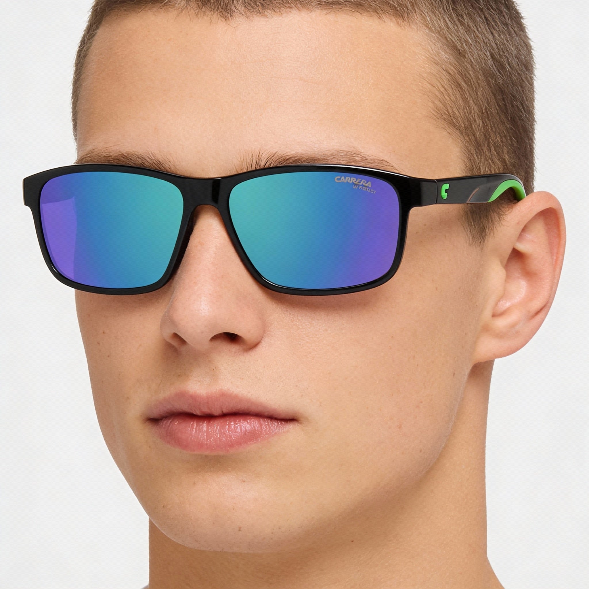 Carrera Casual Unisex Black Green Frame Green Multilayer Lens Polyamide UV Protection Non-Polarized 54mm, Photo 4