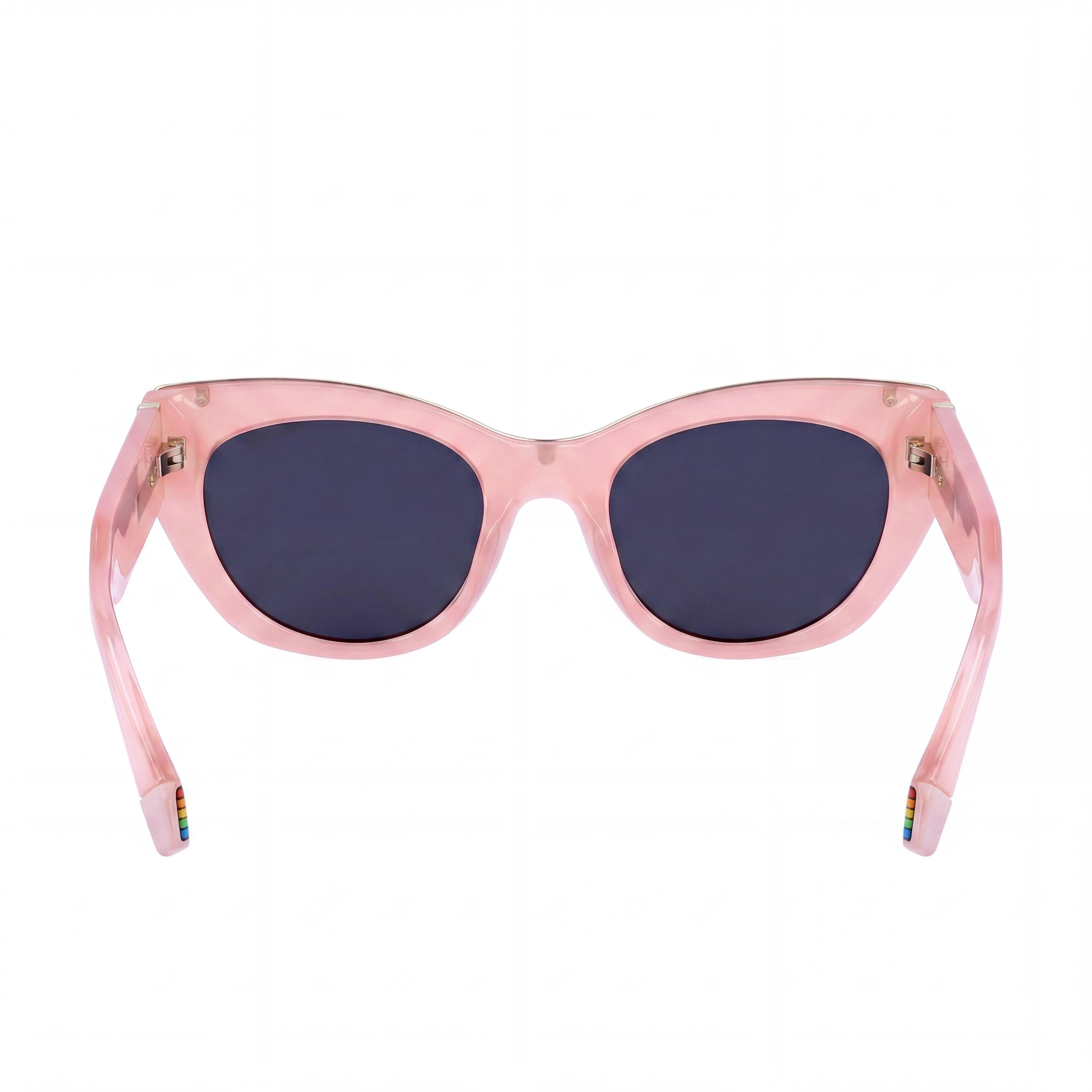 Polaroid Women's PLD 6199/S/X Cat Eye Pink Polycarbonate Grey Polarized Sunglasses 100% UV Protection 50mm, Photo 4