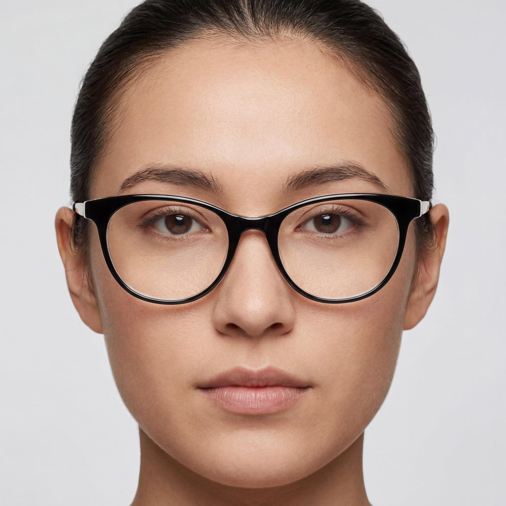 Gafas de sol Nike 7173 unisex - Montura de metal negro con lentes polarizadas negras - Ancho de lente 51 mm