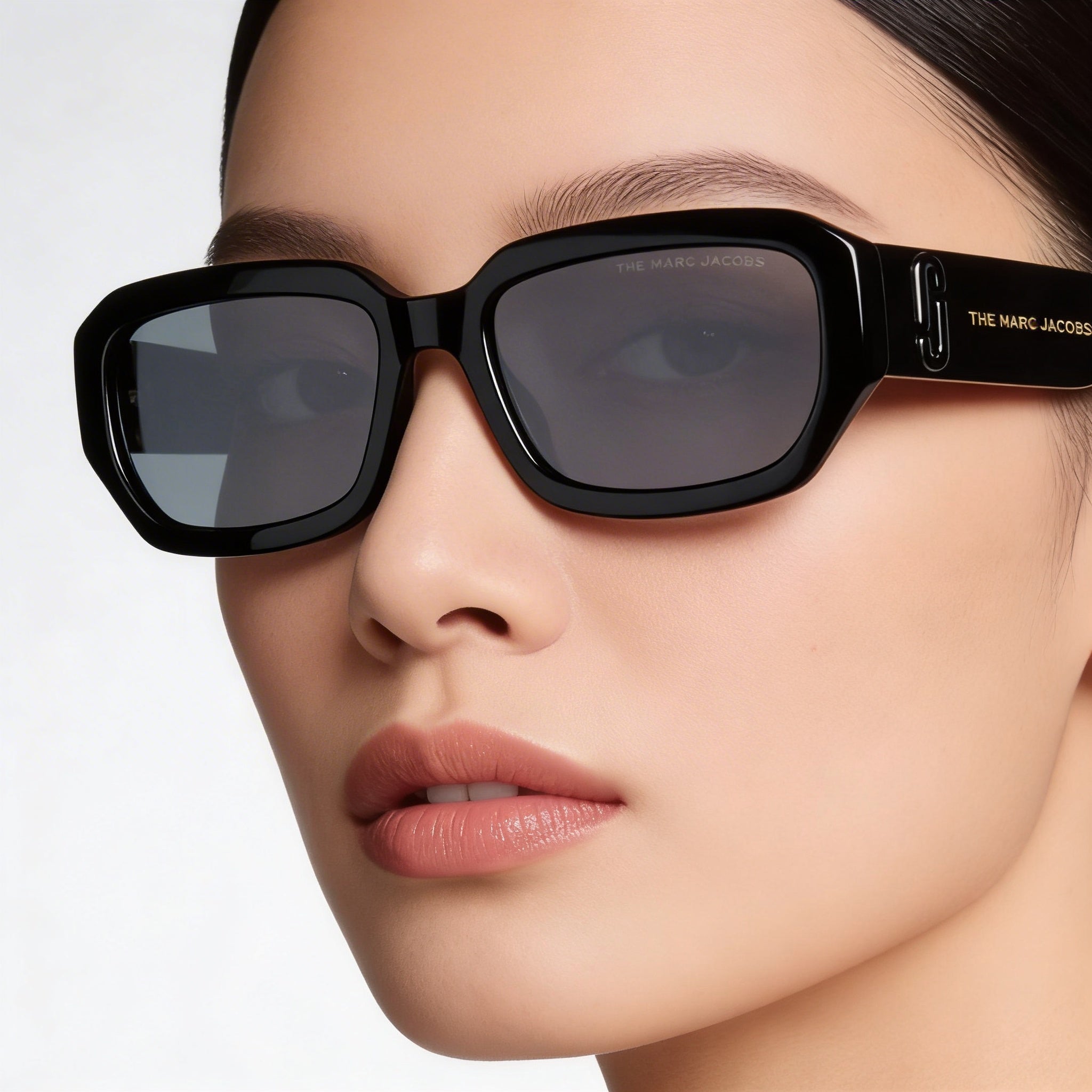 Marc Jacobs Modern Women's Grey Acetate Frame with Grey Polycarbonate Lenses UV Protection Sunglasses 52mm, Photo 4