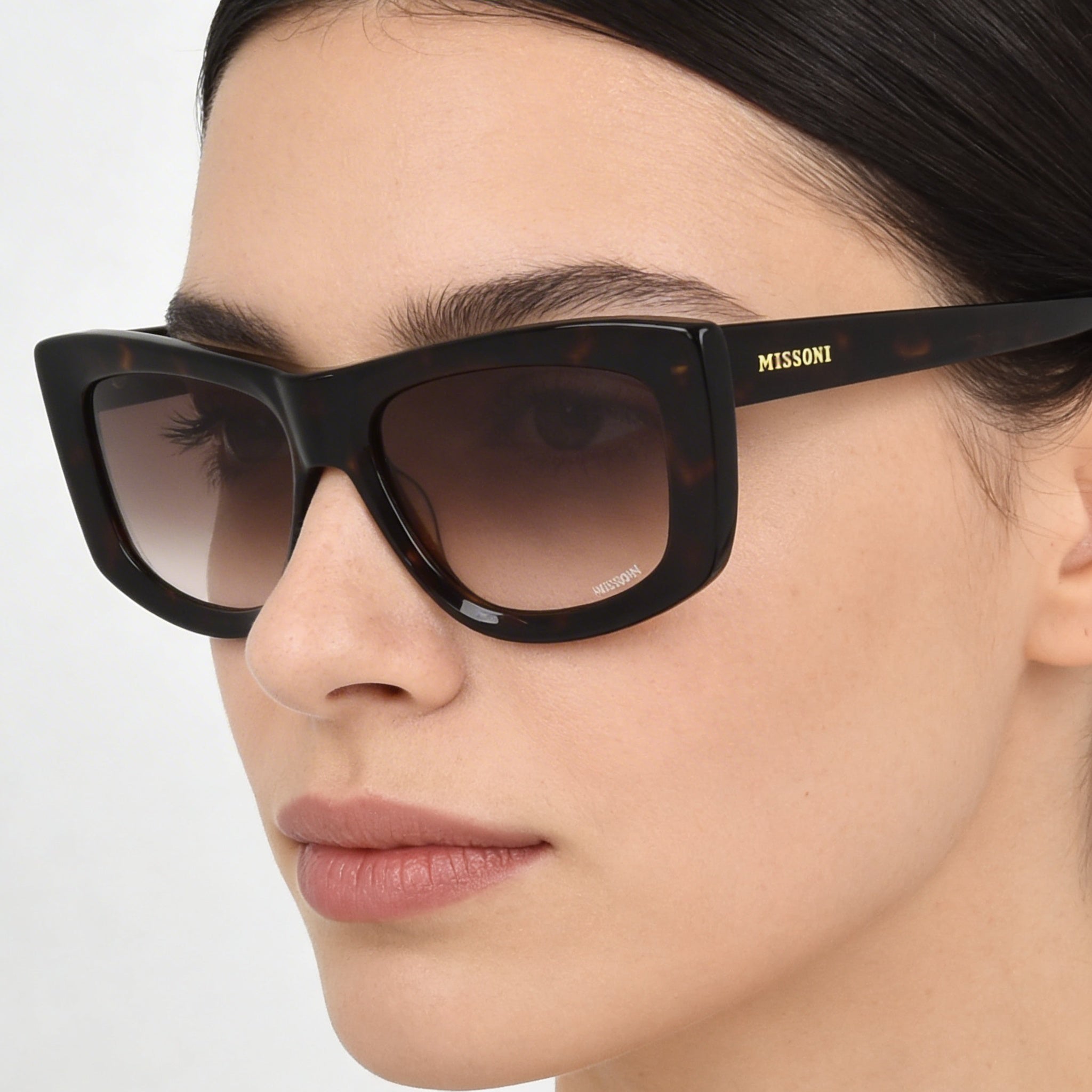 Missoni Classic Women's Brown Horn Red/Brown Gradient Acetate UV Protection Sunglasses 56mm, Photo 4