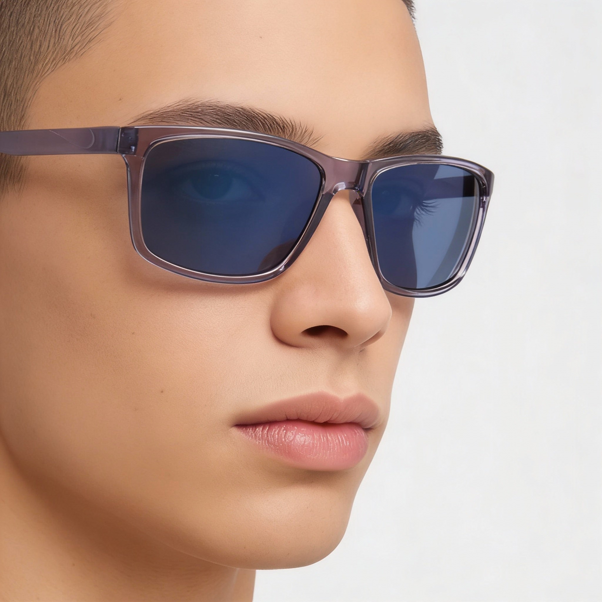 Nike Chaser Ascent DJ9918 Unisex Titanium Indigo Haze Navy Frame UV Protection Sunglasses 59mm, Photo 3