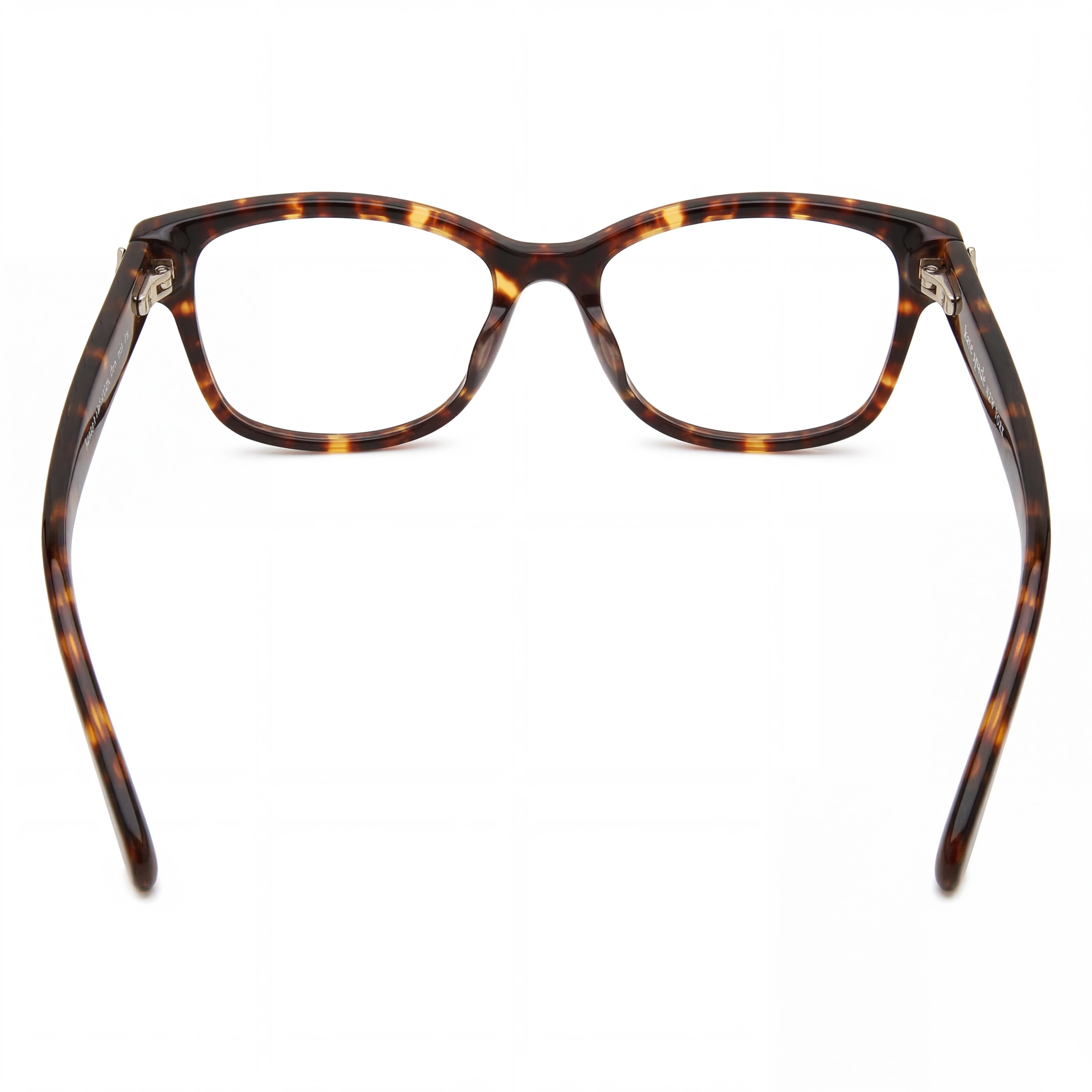 kate spade new york Reilly/G Women's Havana Gold-Logo Butterfly Full Rim Plastic Frame Non- Eyeglasses 51mm, Photo 3