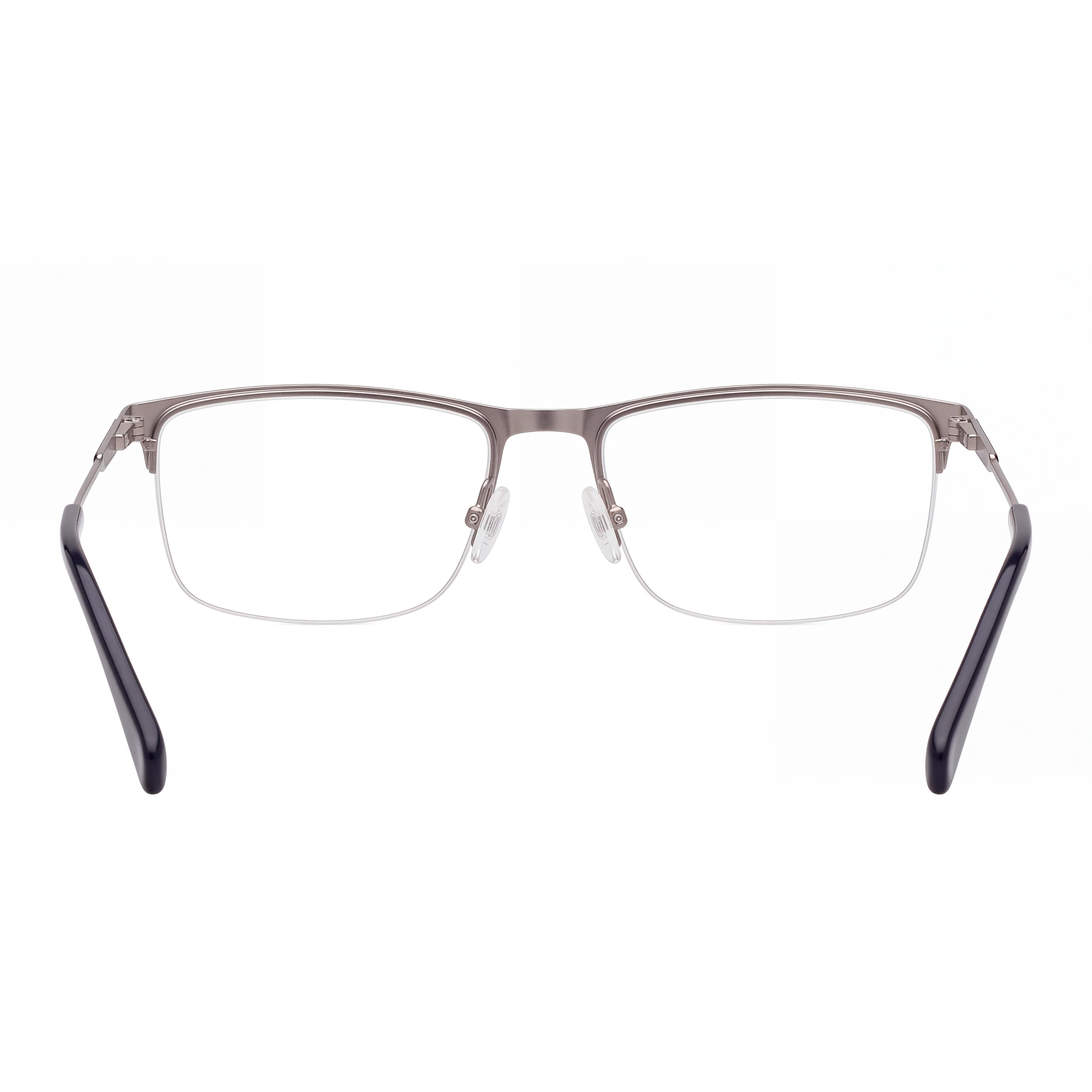Gafas GANT Ga3288 de metal rutenio oscuro azul claro para hombre con lentes transparentes de policarbonato, 57, Photo 2