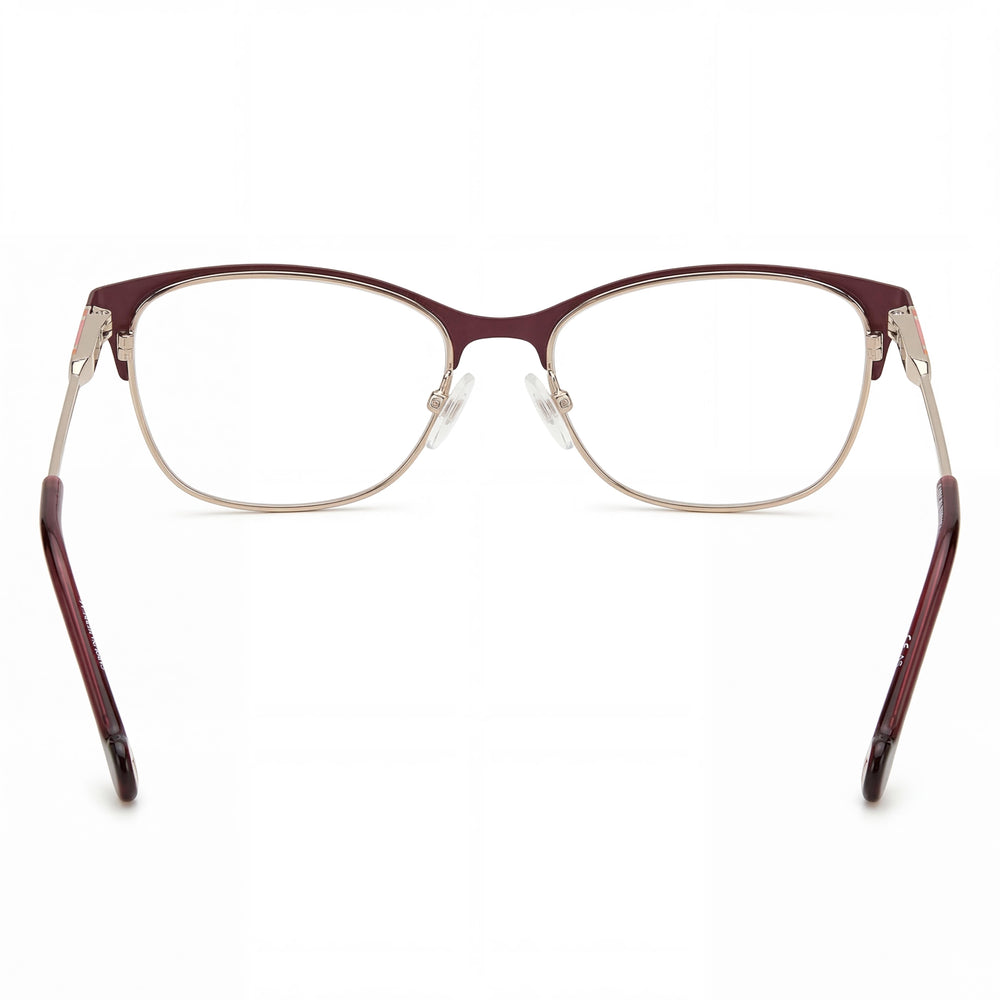 Gafas Carolina Herrera CH 0074 para mujer, montura de acero inoxidable en oro y cereza, de policarbonato, 53mm