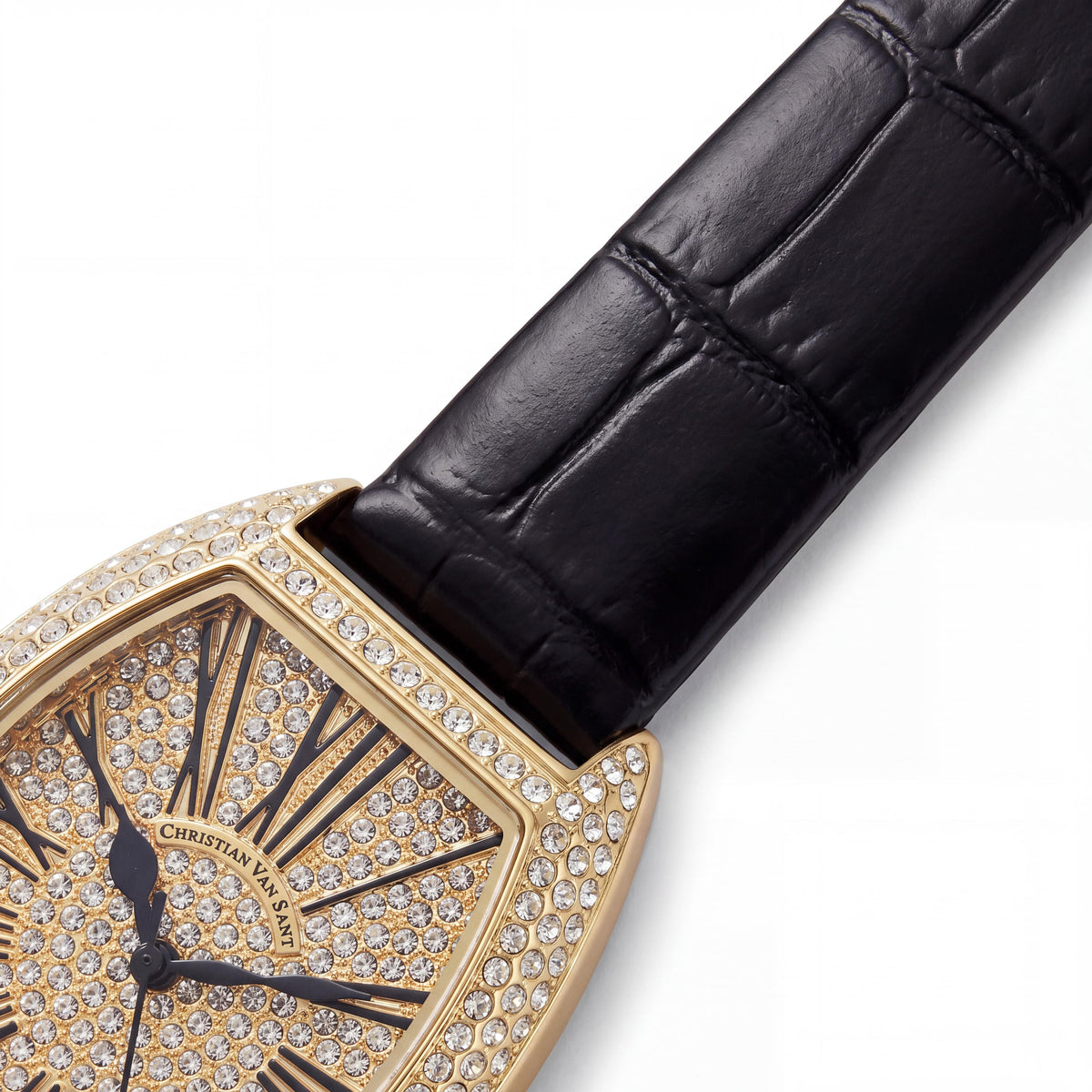 Reloj de cuarzo Christian Van Sant para mujer de oro con esfera y bisel de cristal, mineral resistente a los arañazos, Photo 3