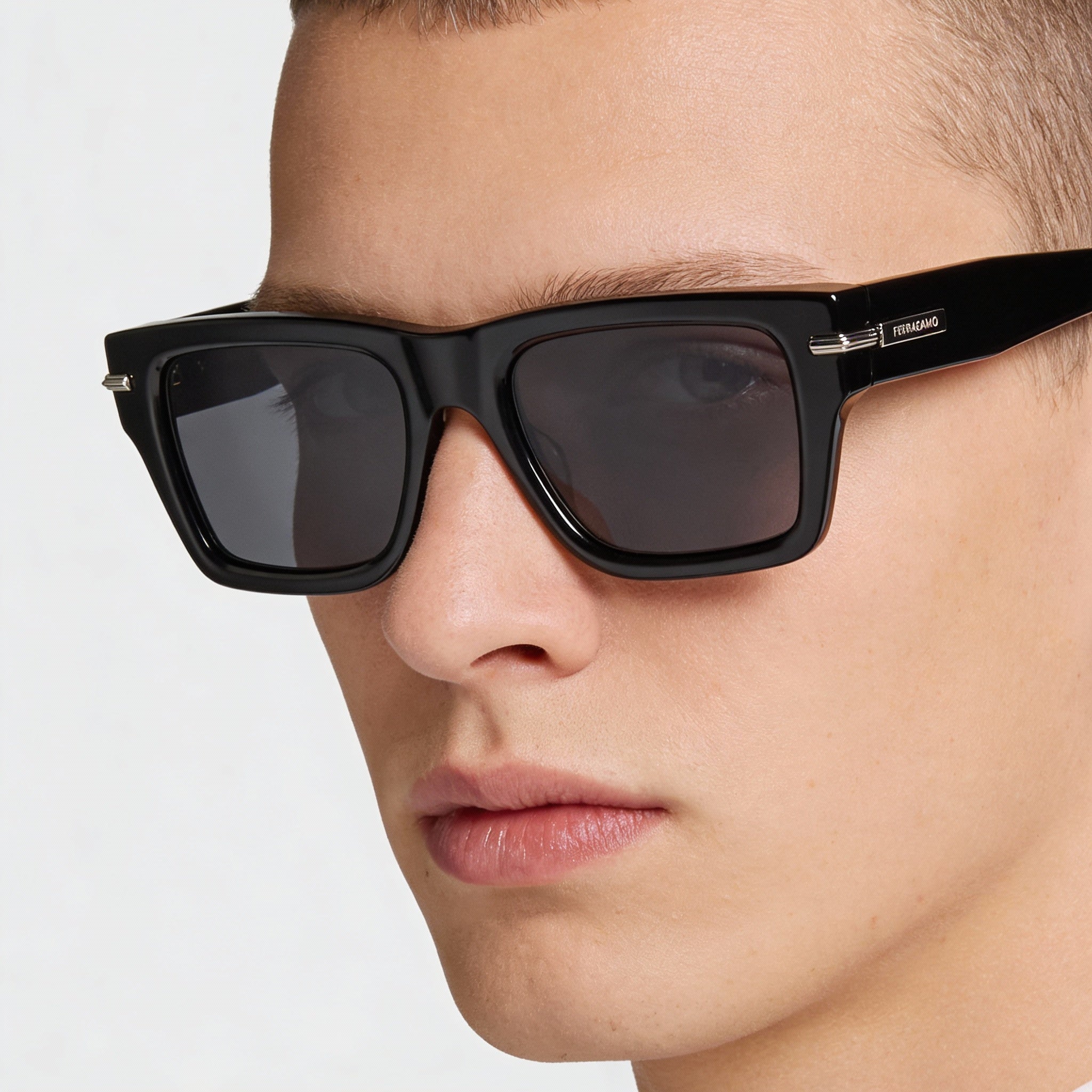 Ferragamo Sf2033s Unisex Black Stainless Steel UV 400 Non-Polarized Sunglasses 53mm, Photo 5