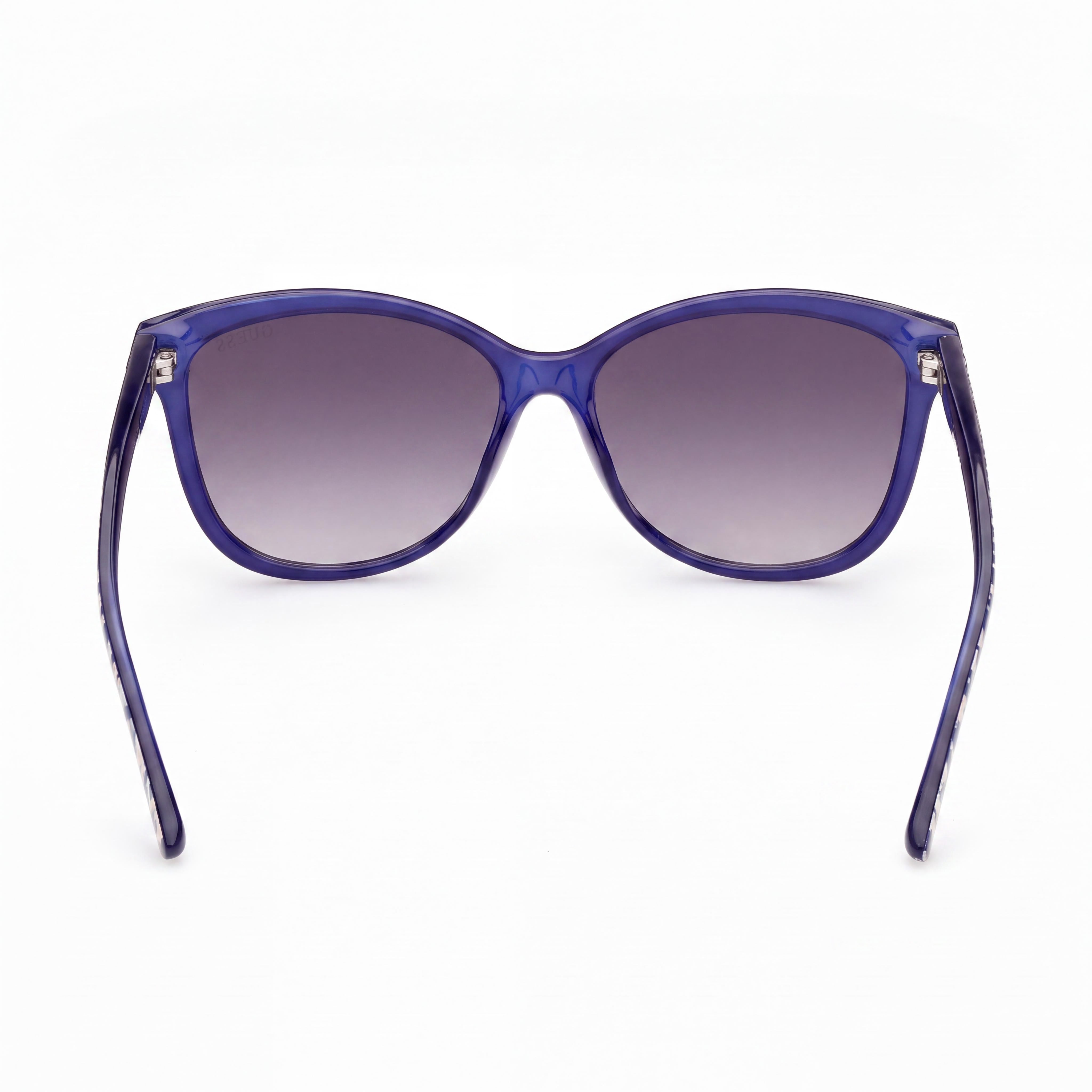 GUESS Gu782890b Women's Blue Plastic Frame Grey Non-Polarized UV Protected Sunglasses 56-15-140, Photo 3