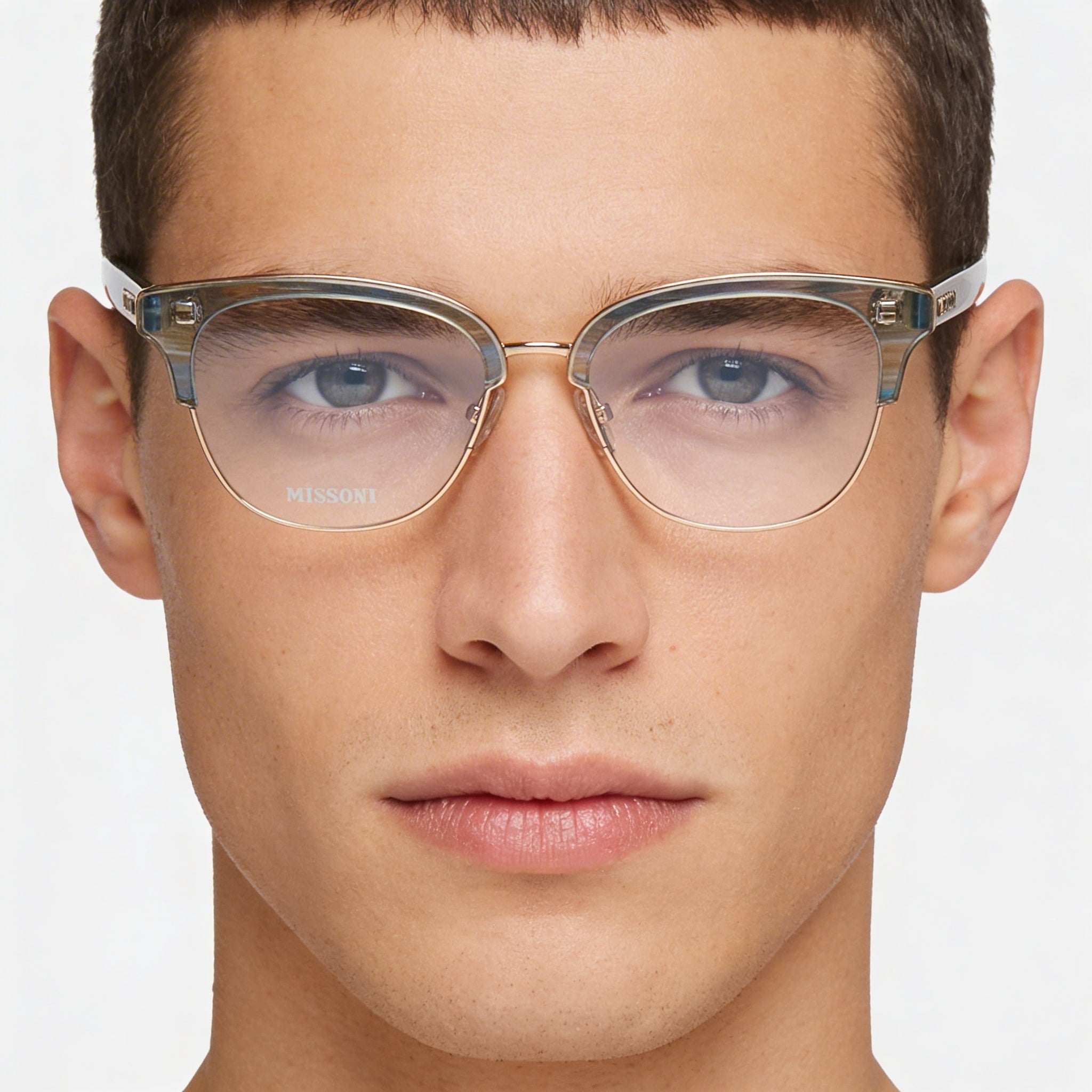 Missoni Cuspidi Collection Mis 0012 Policarbonato Turquesa Cuerno Metálico 51mm para Hombre, Photo 4