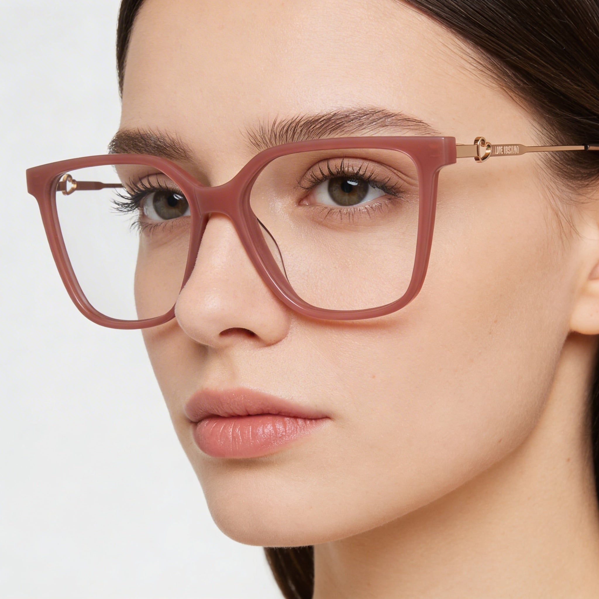 Gafas de sol Love Moschino para mujer, rectangulares/cuadradas, con montura de acetato multicolor y lentes blancas, talla 52-15-140, Photo 4