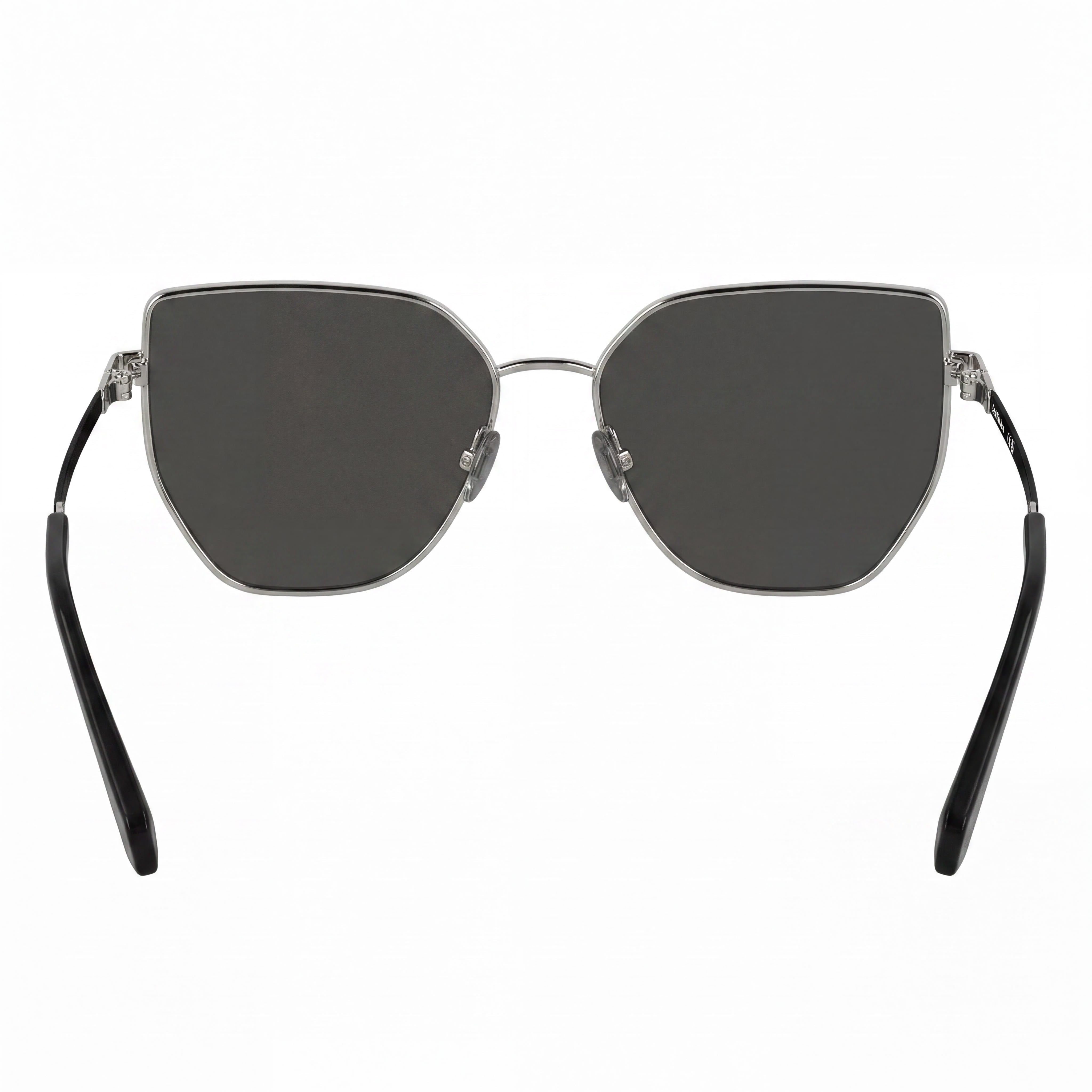 Gafas de sol Calvin Klein Jeans Ckj25209s de mariposa de metal plateado para mujer con lentes grises no polarizadas con protección UV de 57mm, Photo 4