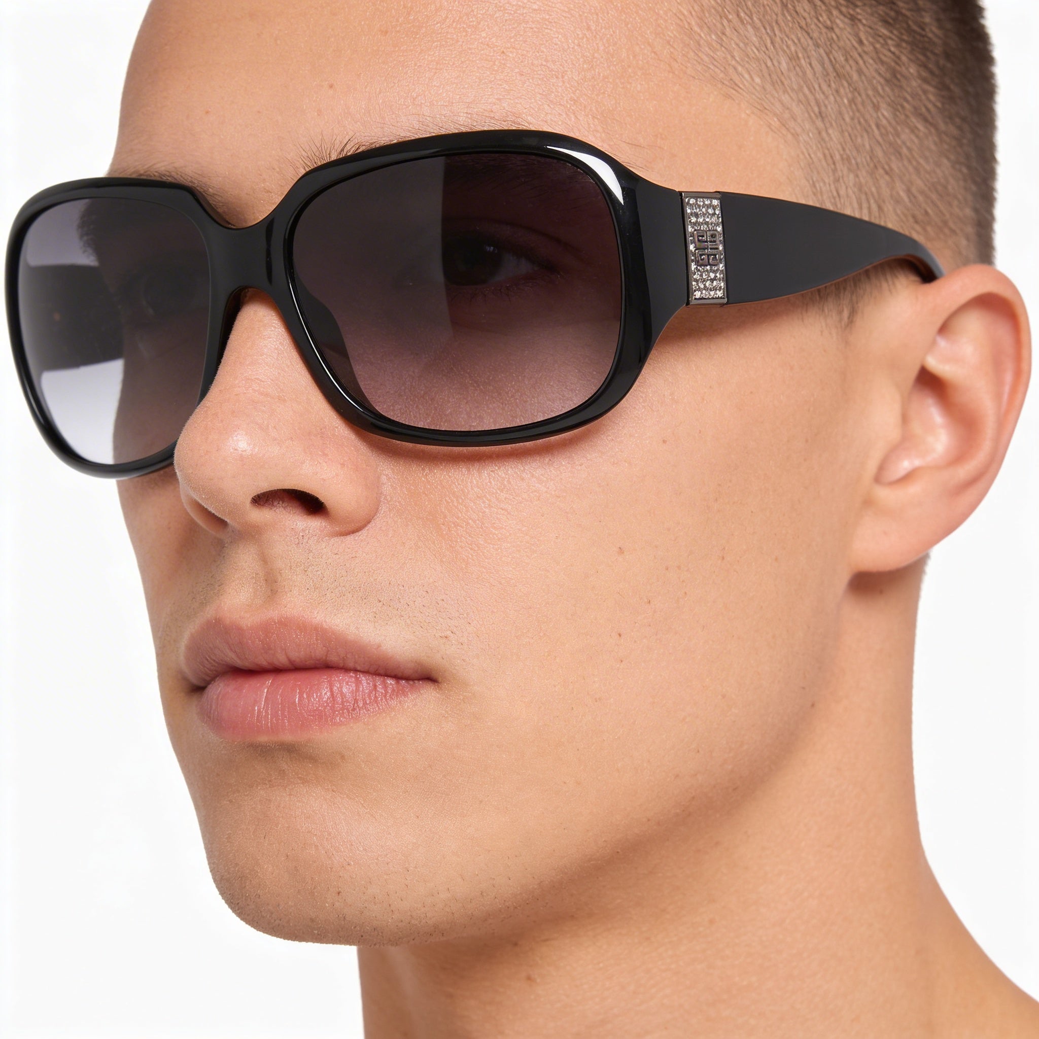 Hugo Boss Audio Systems BOSS 1437 Men's Black Horn Acetate Full Rim Square Eyeglasses 53mm, Photo 5