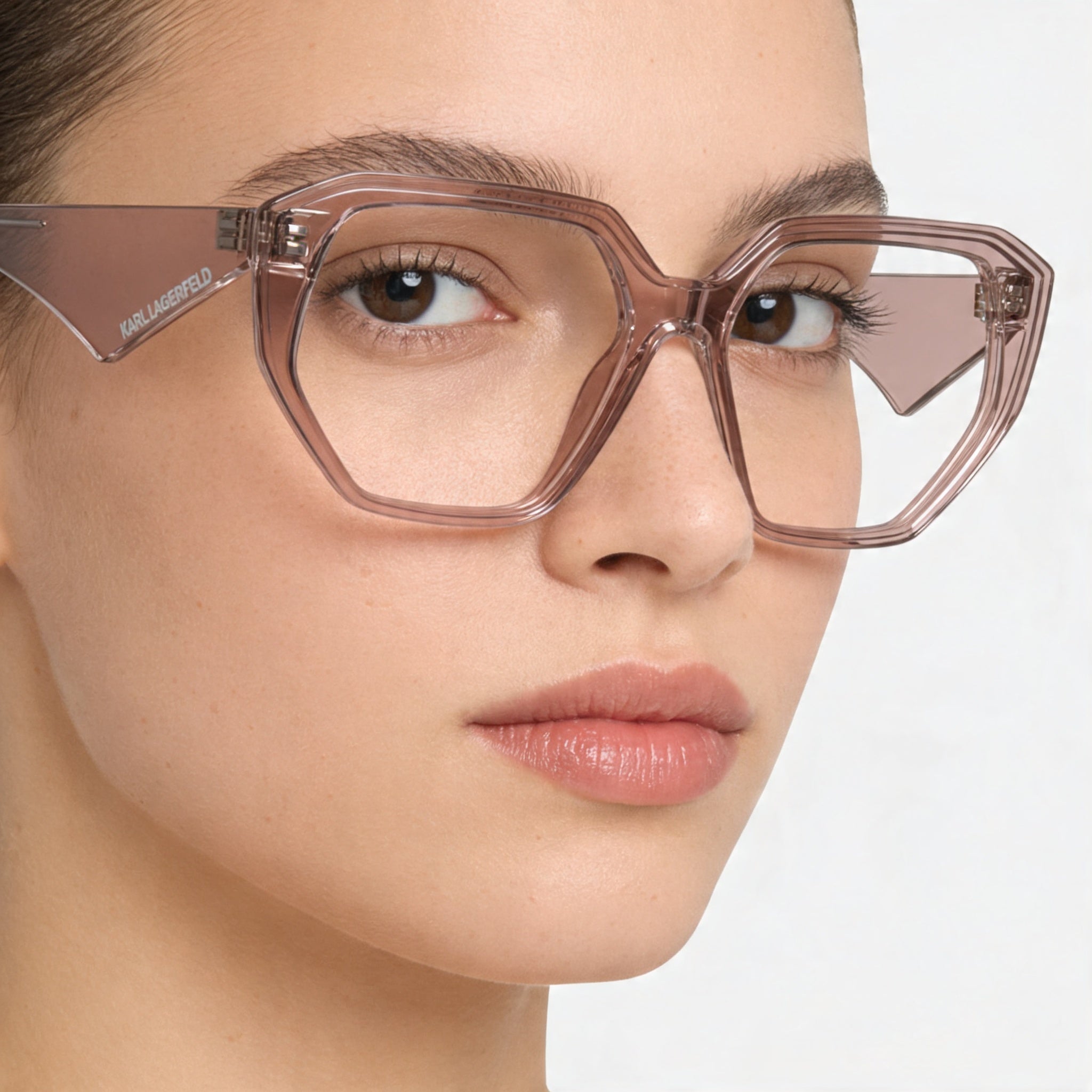 KARL LAGERFELD Kl6213 Women's Acetate Optical Frames, Roses Frame Color, with 54mm Lens Width, Photo 5