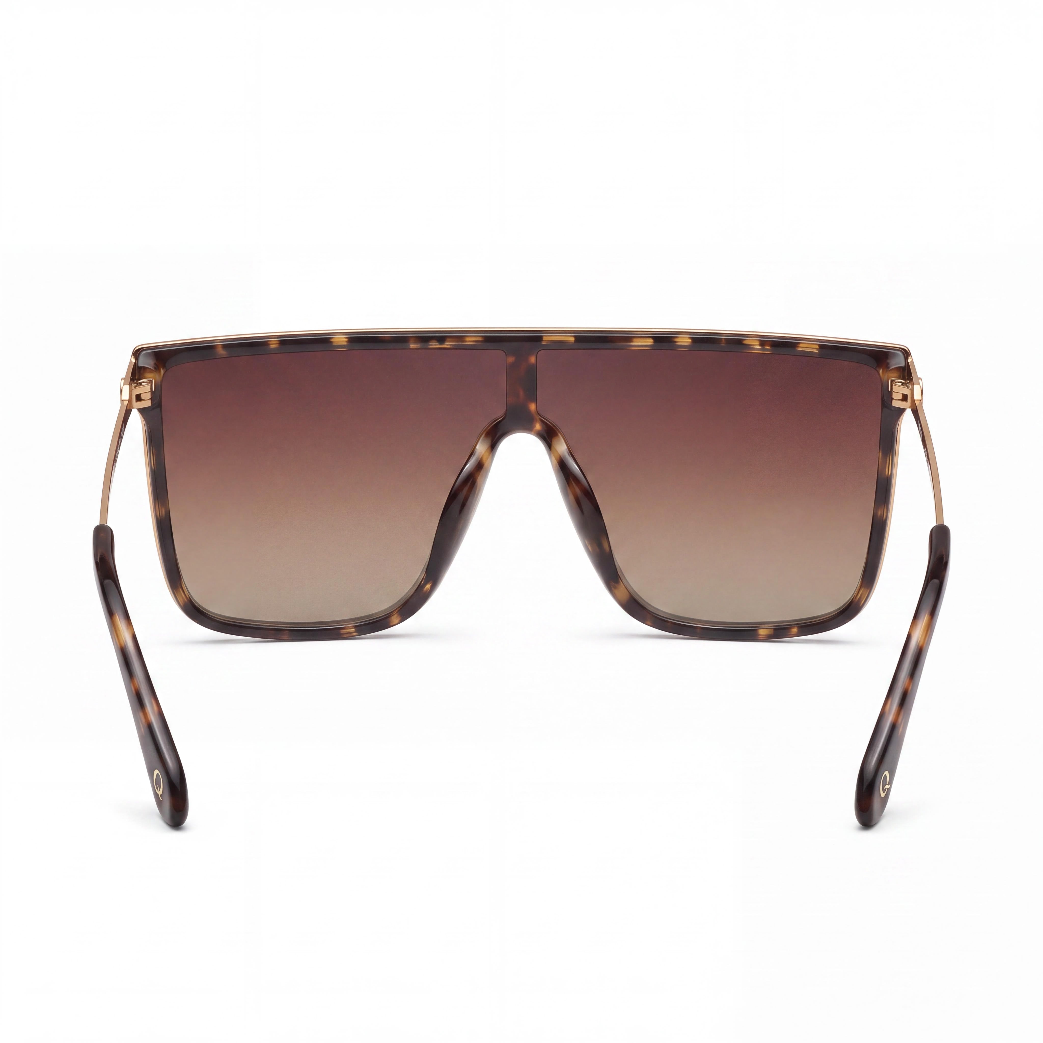 QUAY AUSTRALIA Nightfall Remixed Women's Dark Tortoise Chocolate Paprika Oversized Combination Frame UV Protected Sunglasses, Photo 2