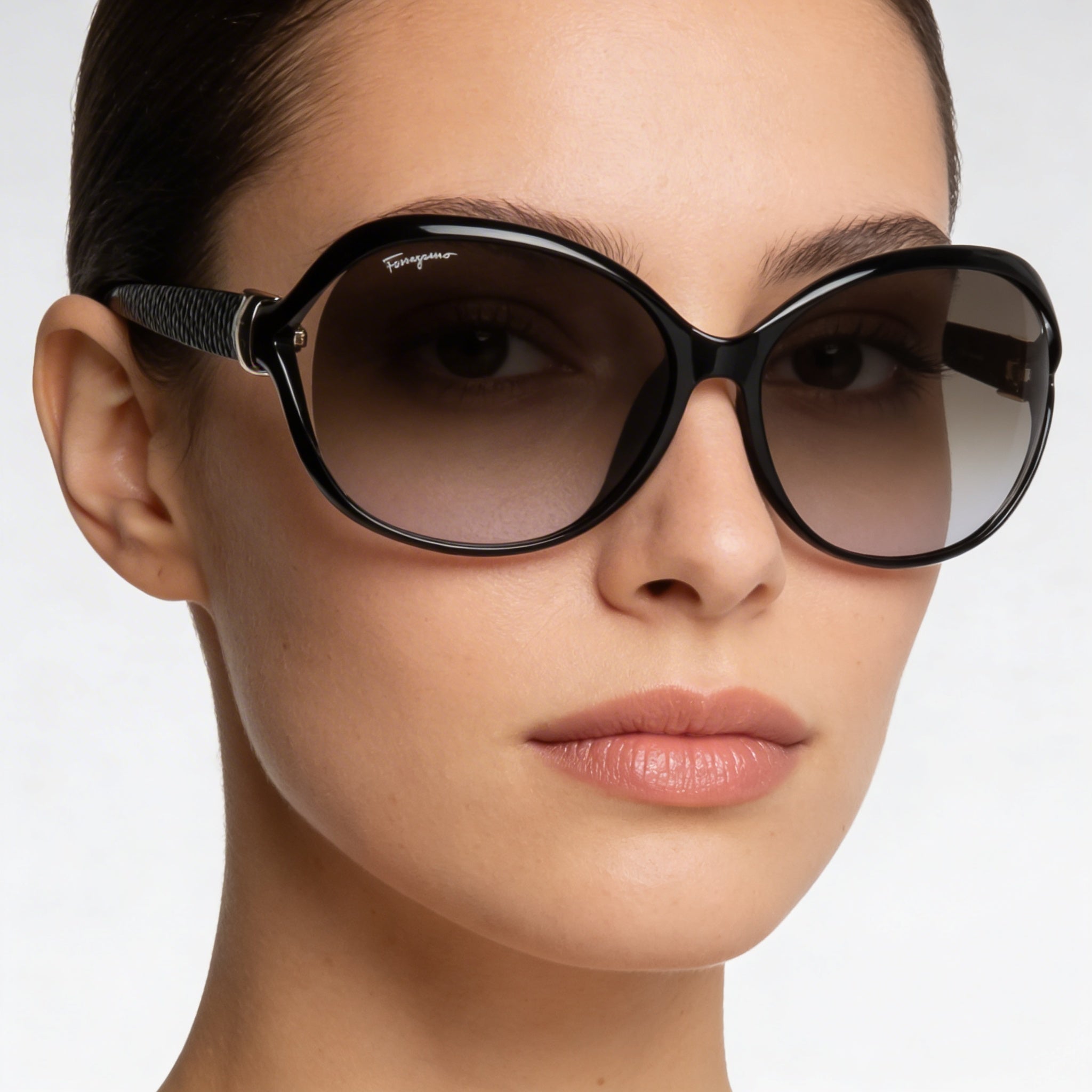 Gafas de sol Salvatore Ferragamo SF770SA para mujer, moda, mariposa, degradado gris, plástico, protección UV 61 mm, Photo 4