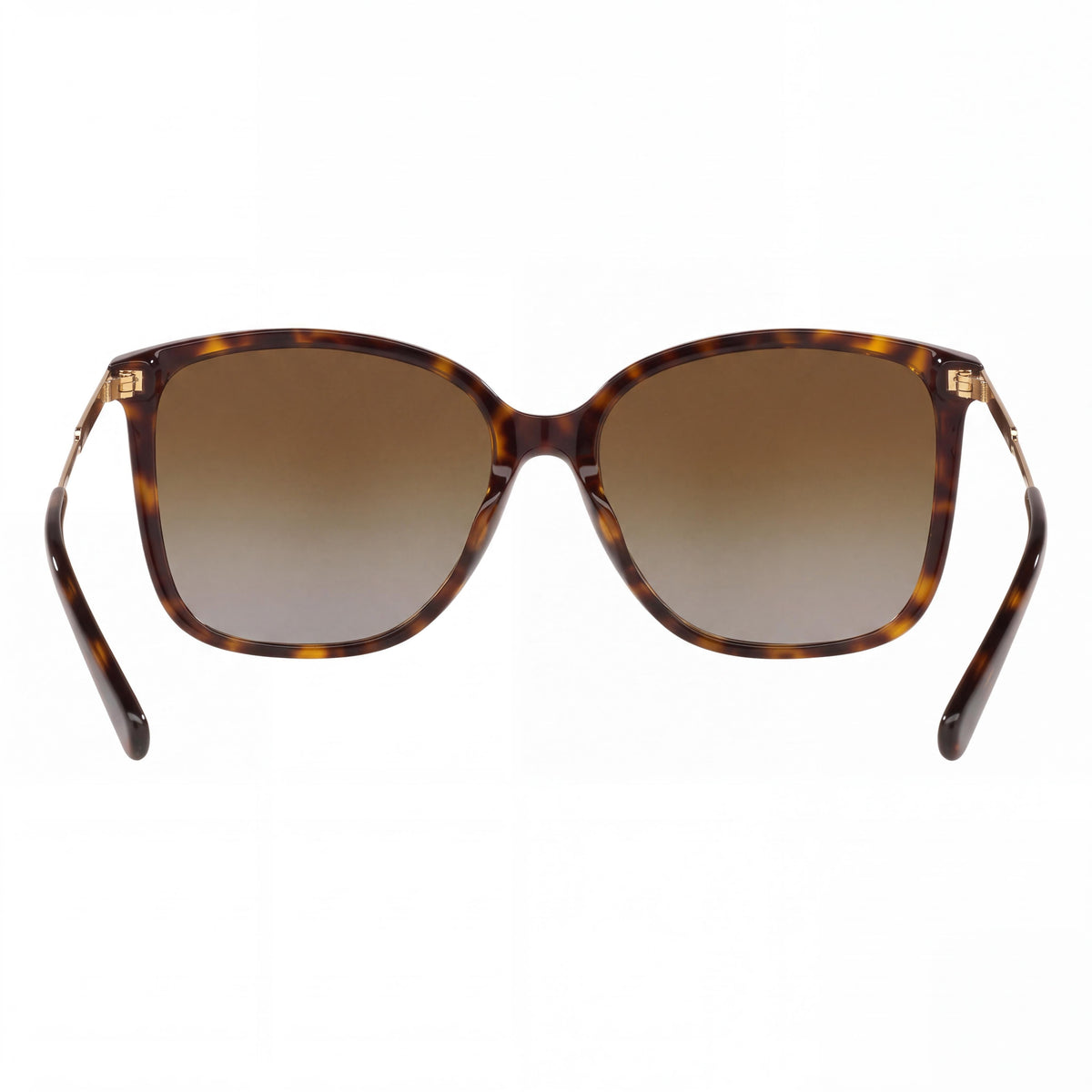 Michael Kors MK2169 Women's Square Plastic Dark Tortoise Frame Light Brown Gradient Polarized Sunglasses 56-17-120, Photo 3