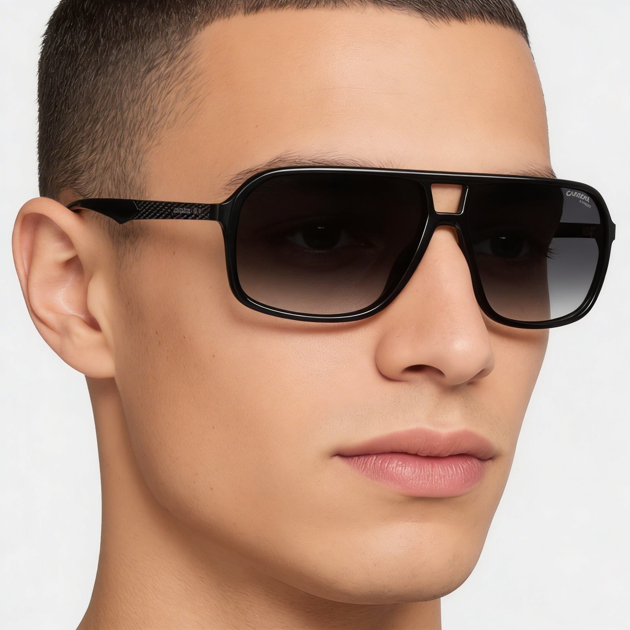 Carrera CARRERA 8035/S Men's Black Polyamide Pilot Dark Grey Shaded UV Protection Sunglasses 61mm, Photo 3