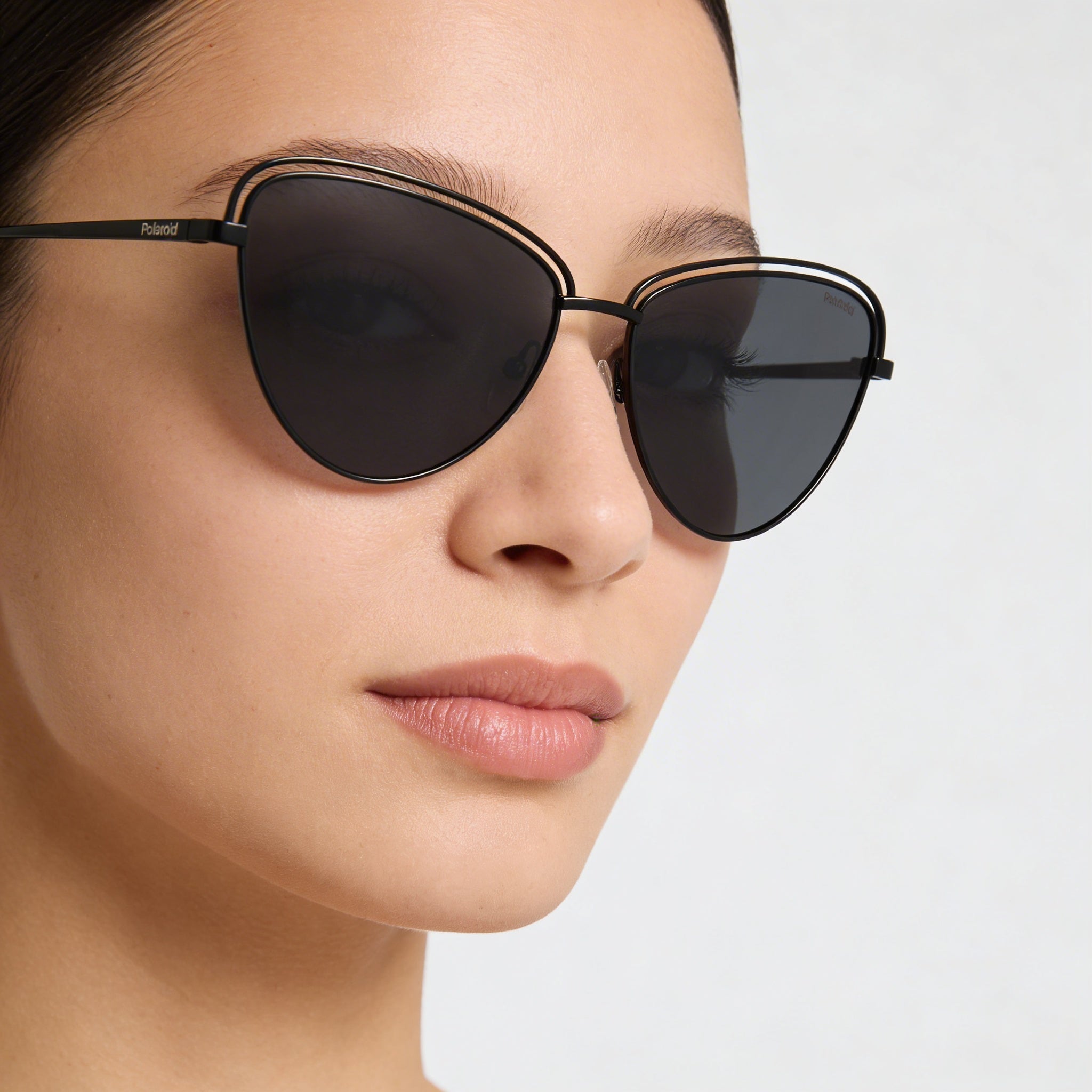 Polaroid Classic PLD 4094/S Women's Cat Eye Alloy Steel UV Protection Sunglasses Black 57mm, Photo 3